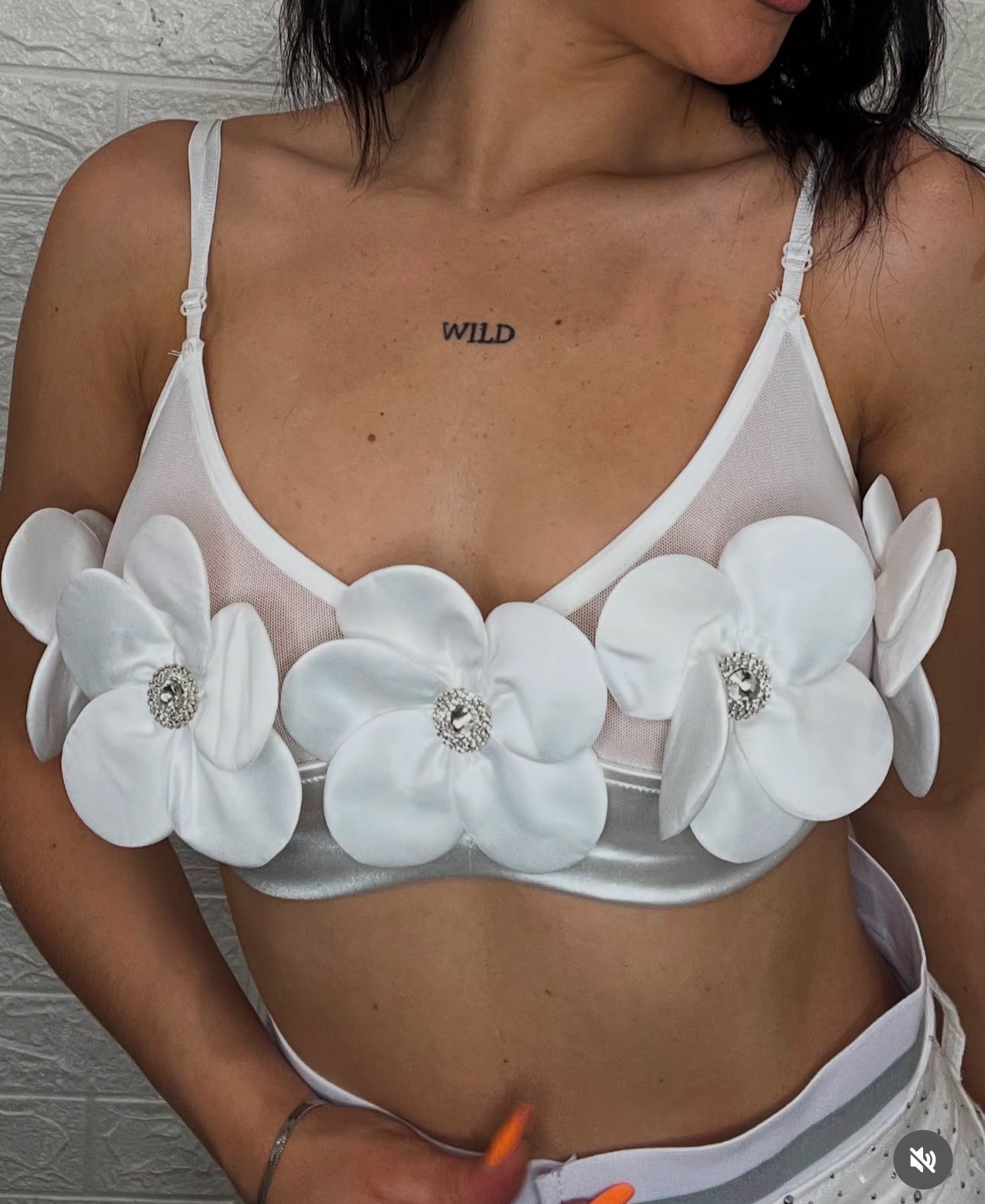 Bralette con fiori