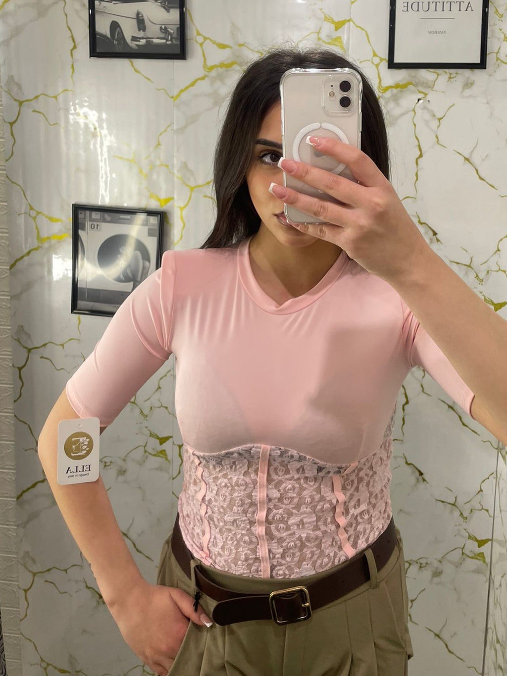 Maglia macramé in lycra