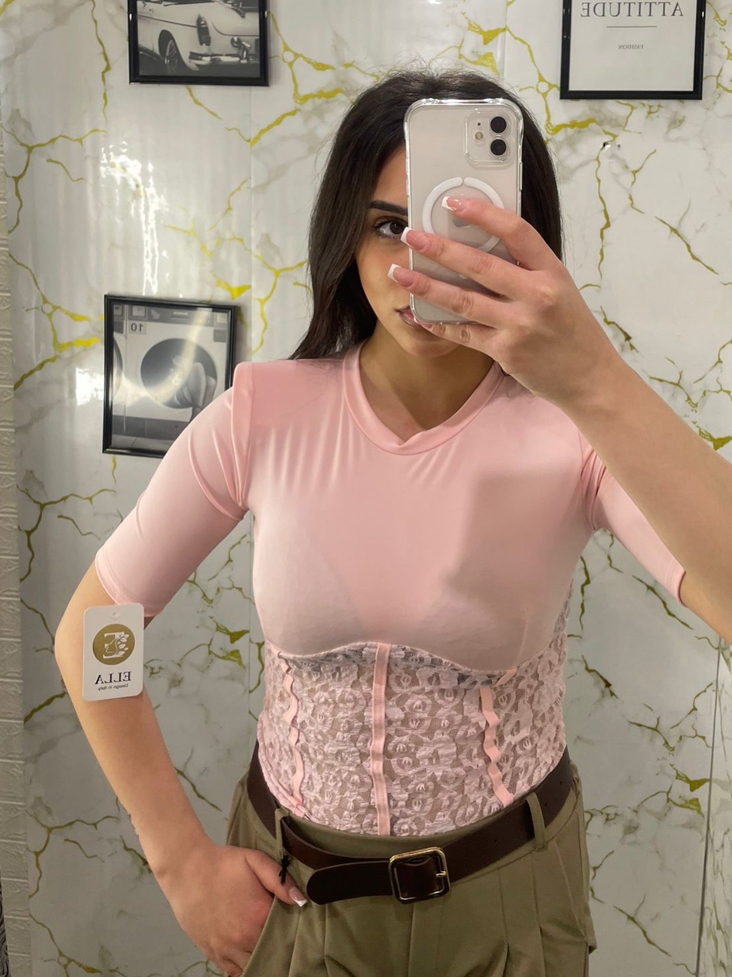 Maglia macramé in lycra