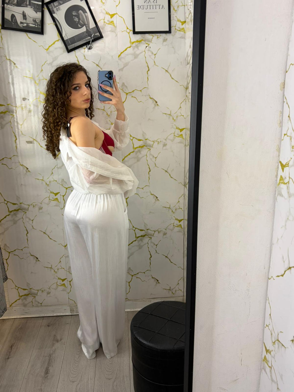 Pantalone satinato