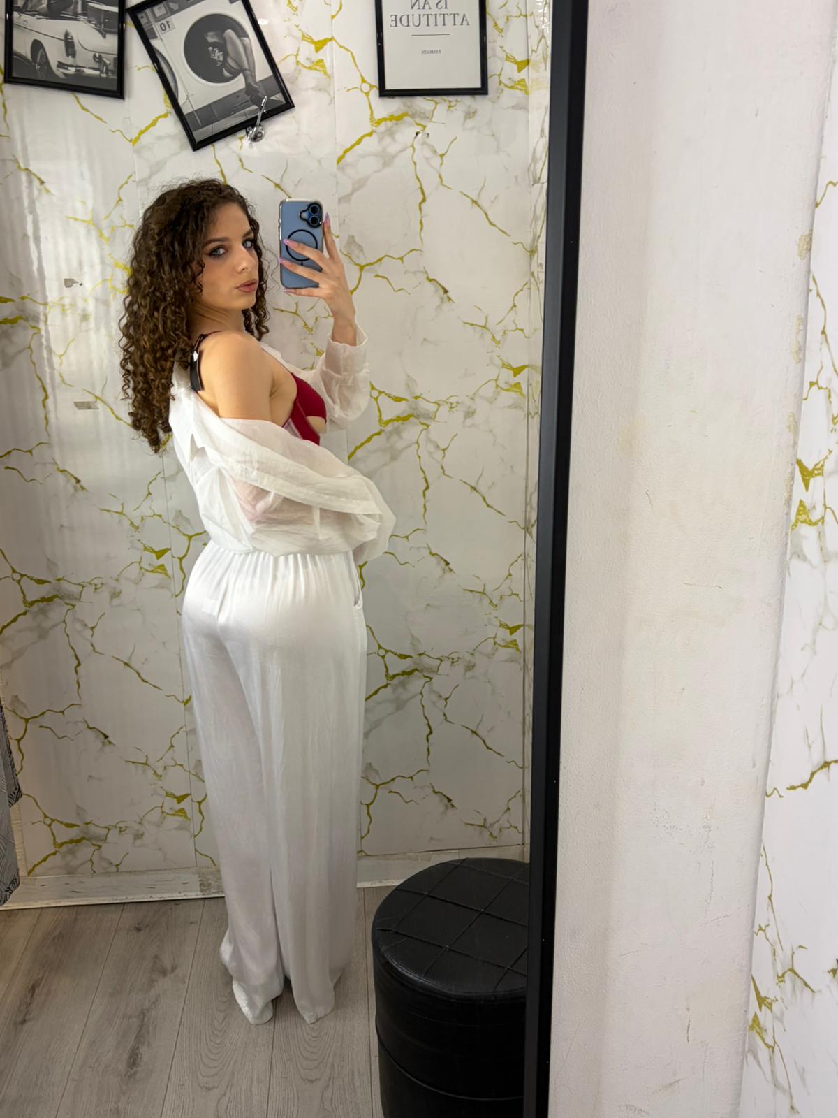 Pantalone satinato