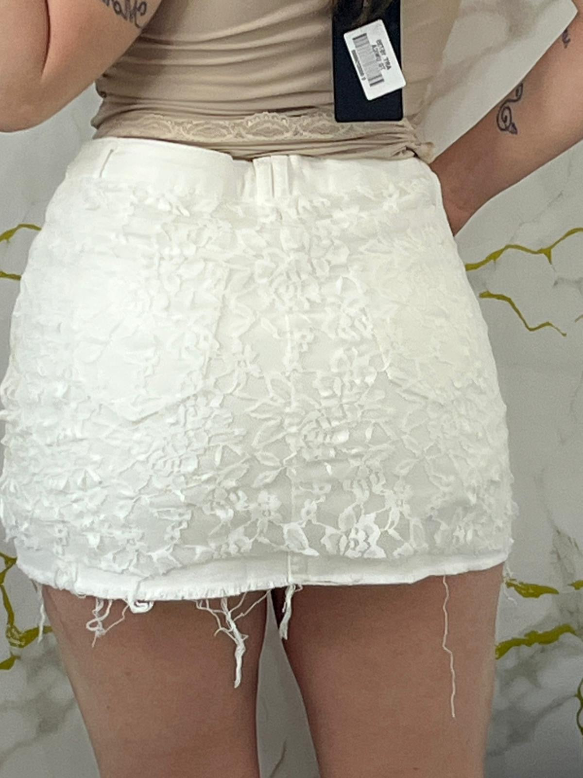 Gonna macramé white