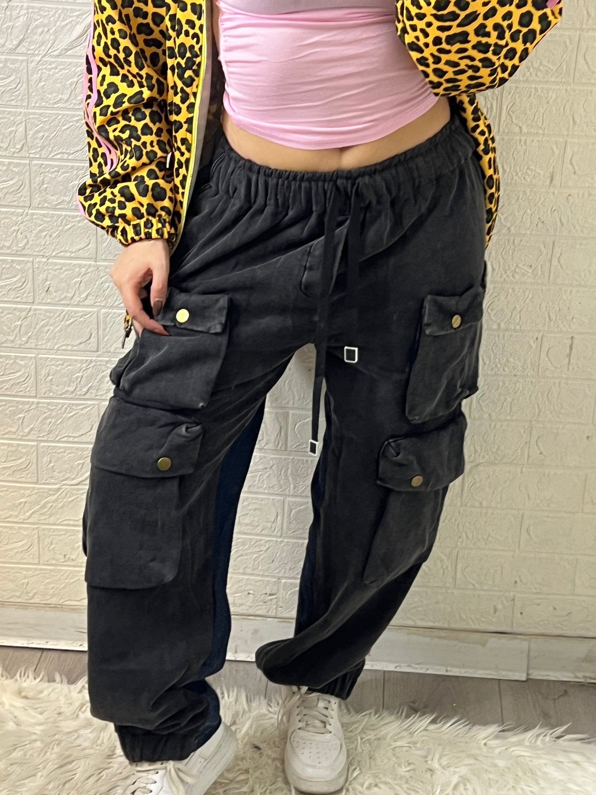 Jeans doppio tessuto con tasconi