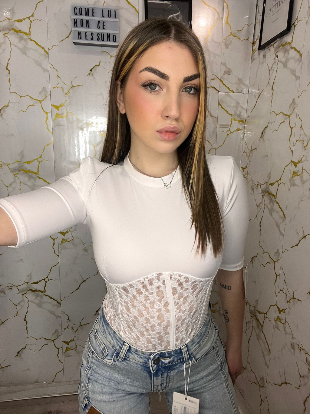 Maglia macramé in lycra
