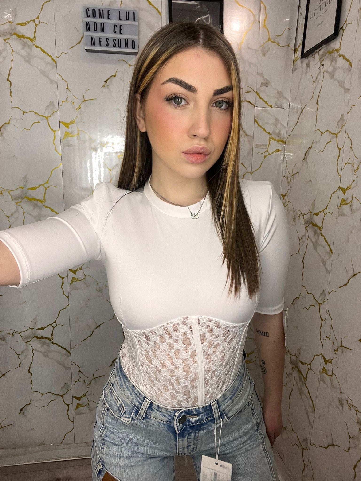 Maglia macramé in lycra
