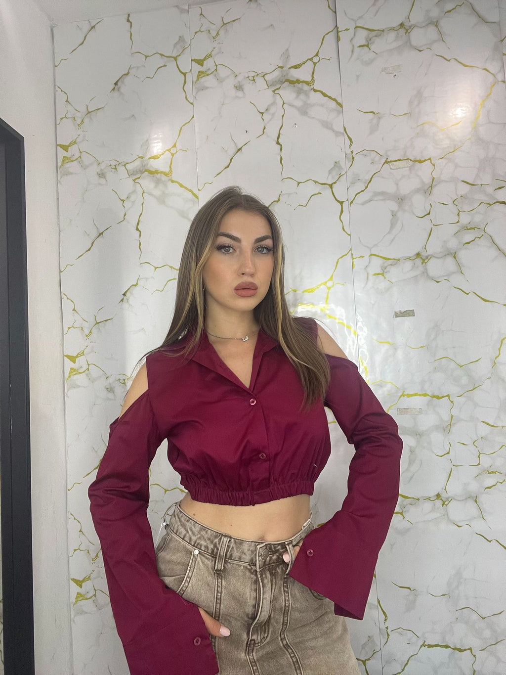 Camicia crop Elena