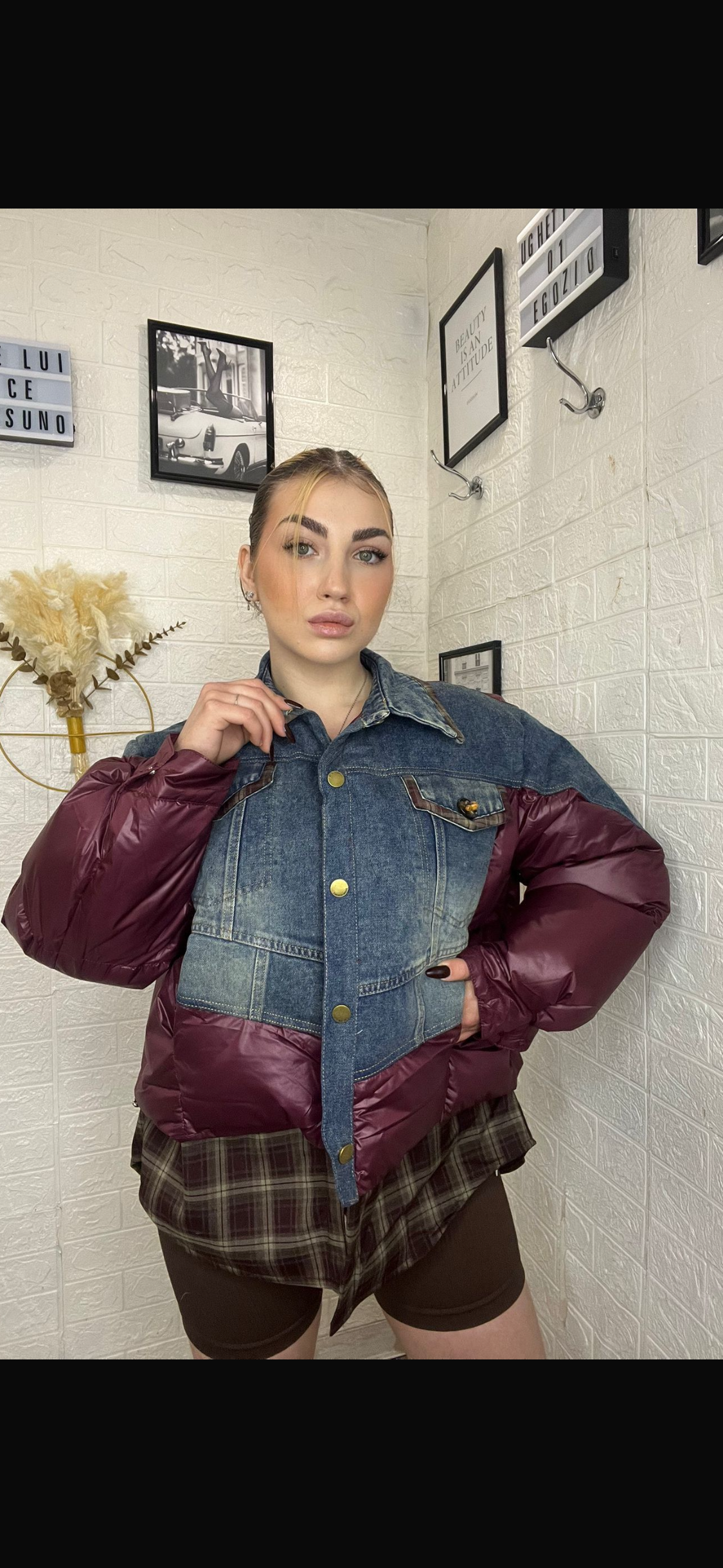 Bomber con finta camicia