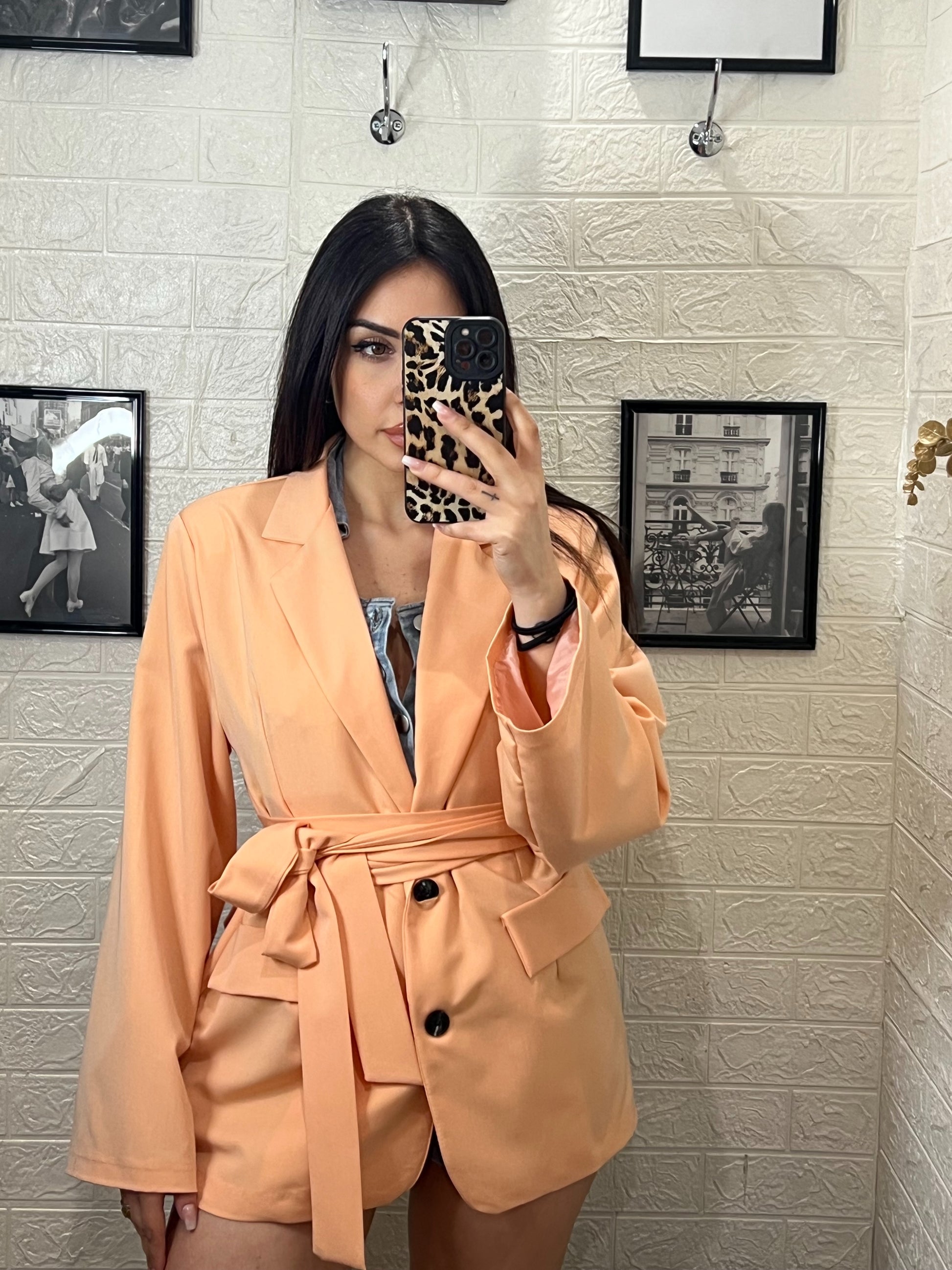 Blazer con cinta