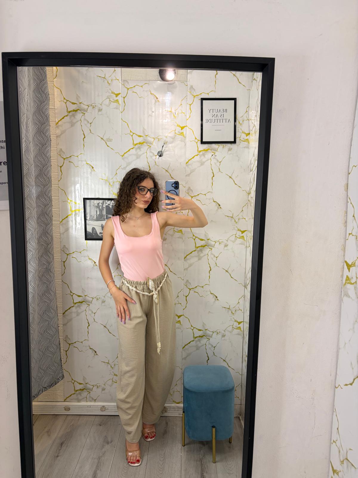 Pantalone balloon con foulard