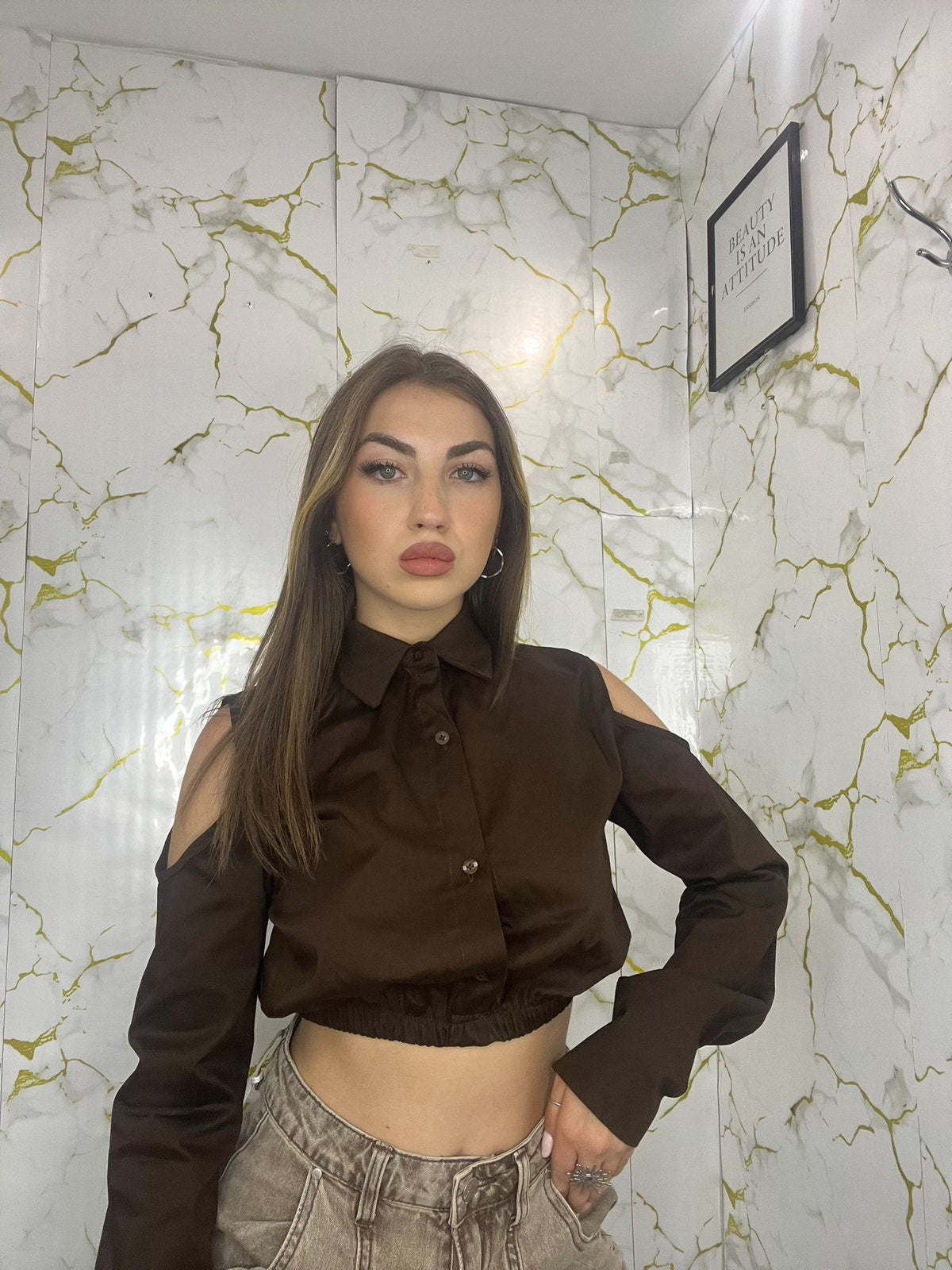 Camicia crop Elena
