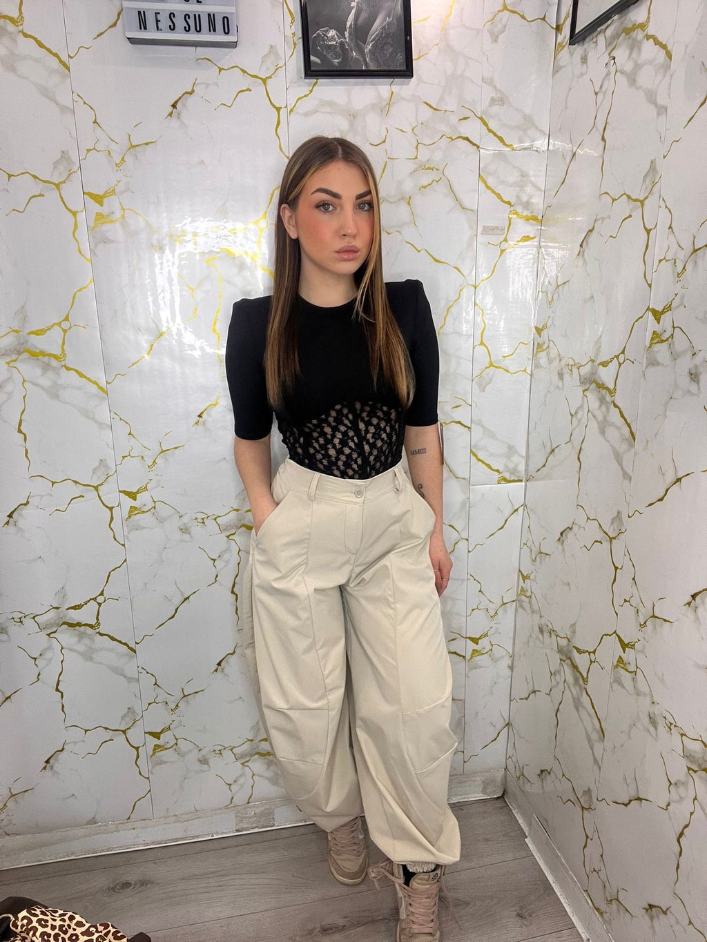 Maglia macramé in lycra