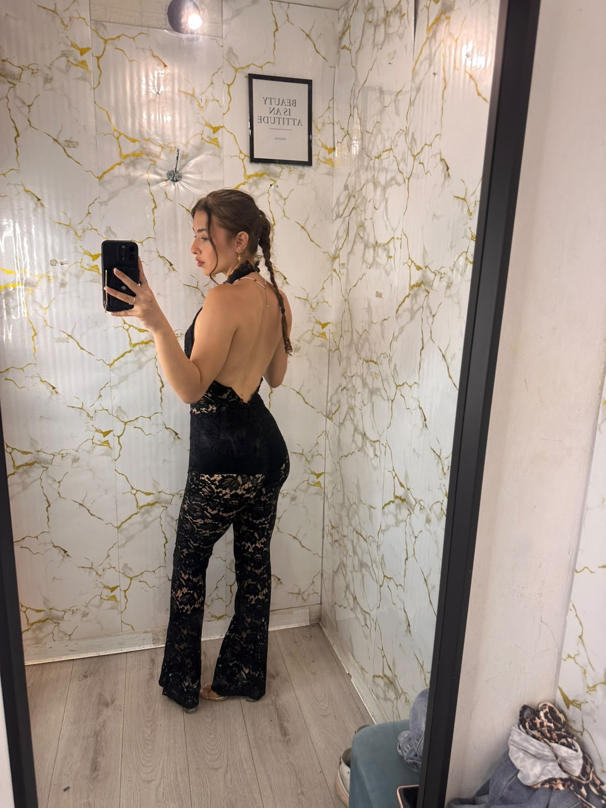 Jumpsuite in macramé con anelli