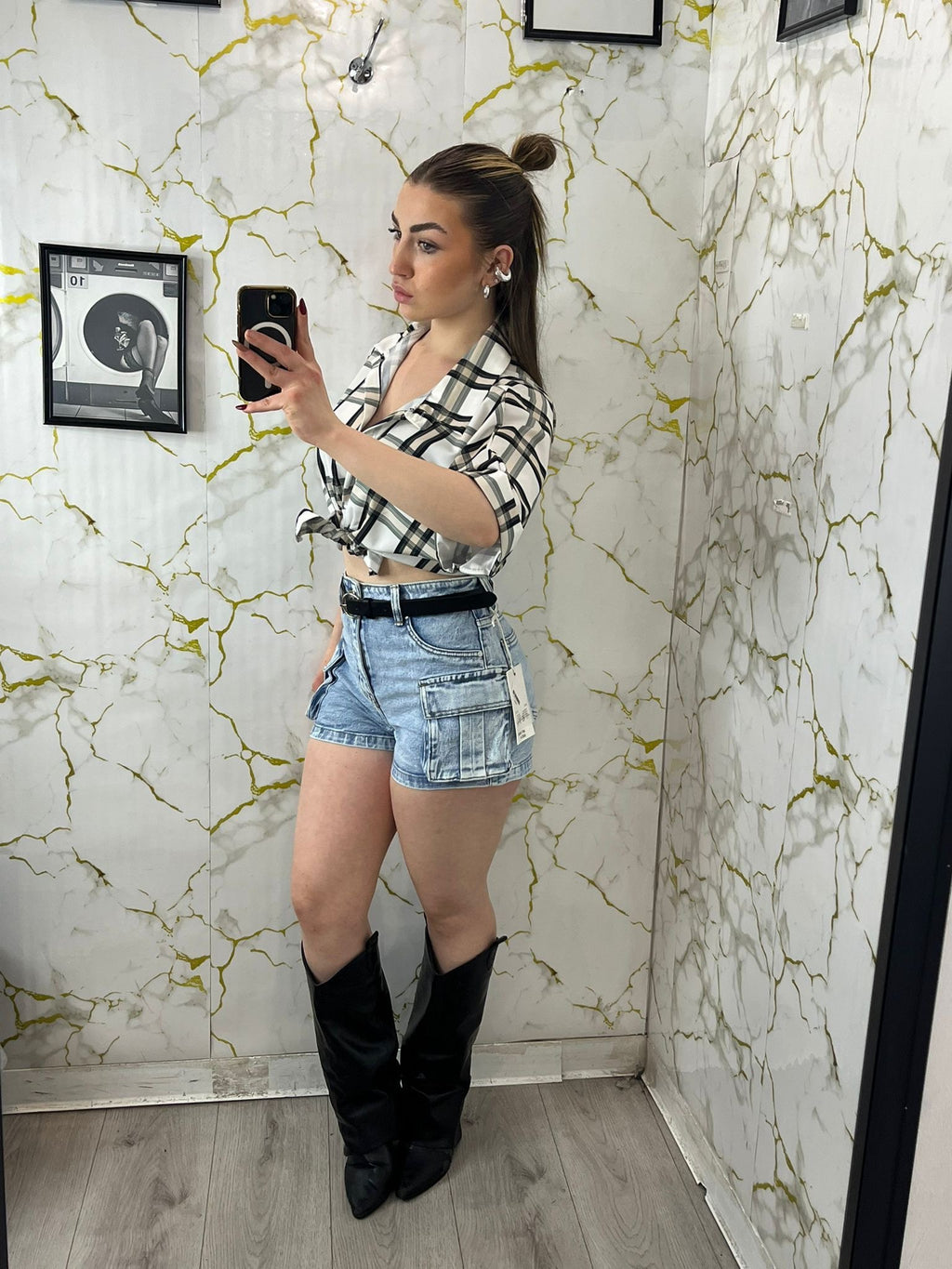 Shorts cargo con cintura