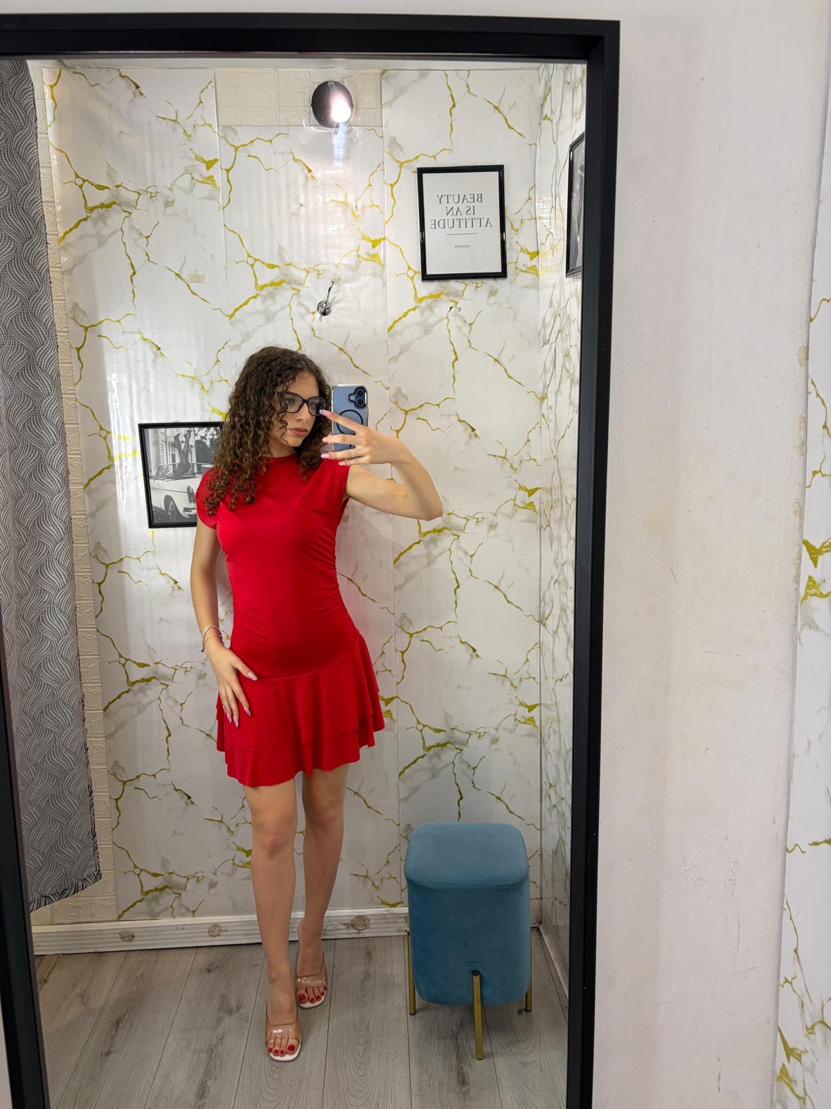 Mini Dress con balza