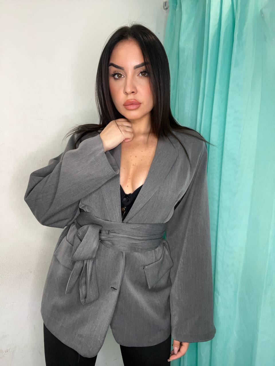 Blazer con cinta
