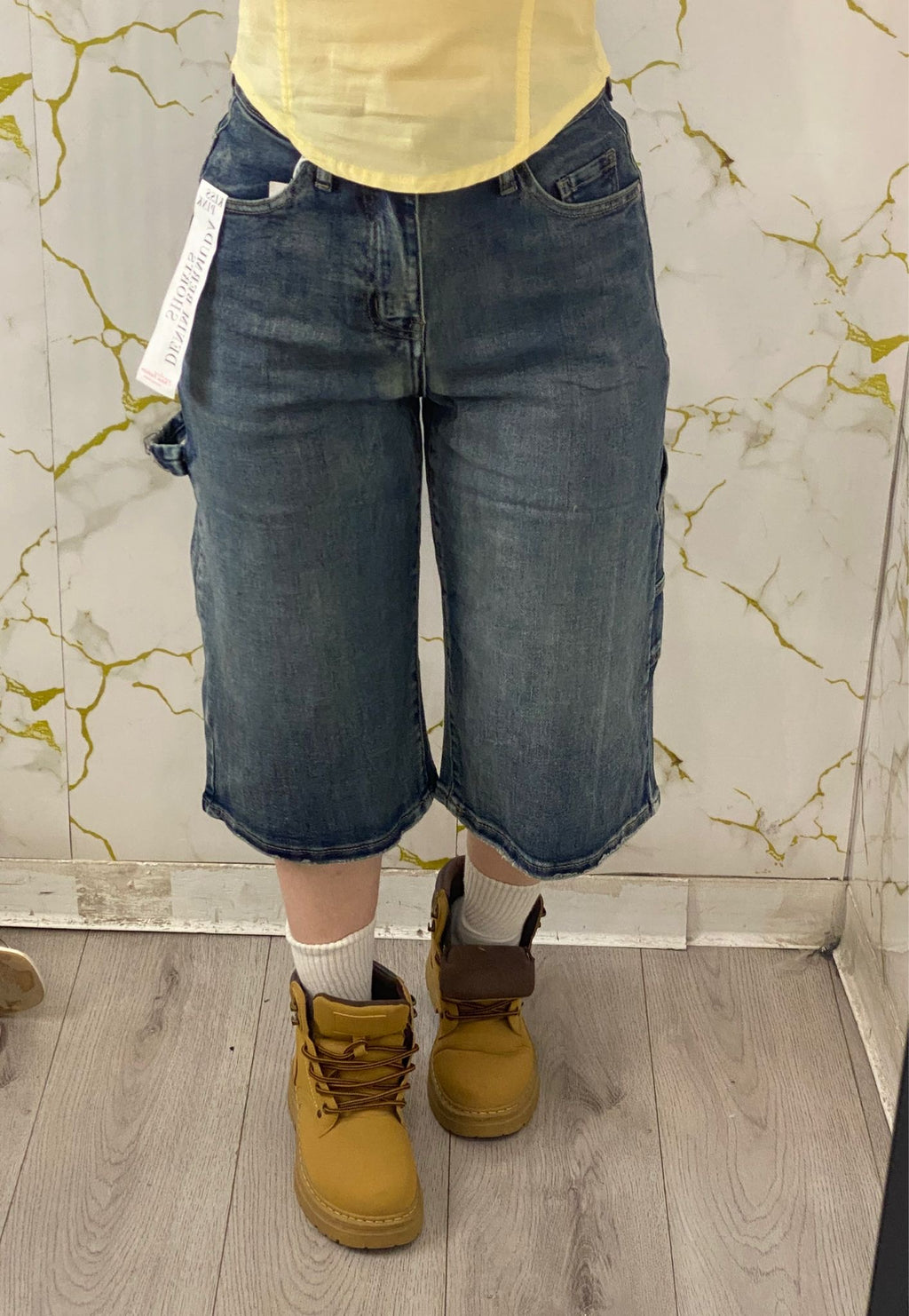 Bermuda in denim scuro