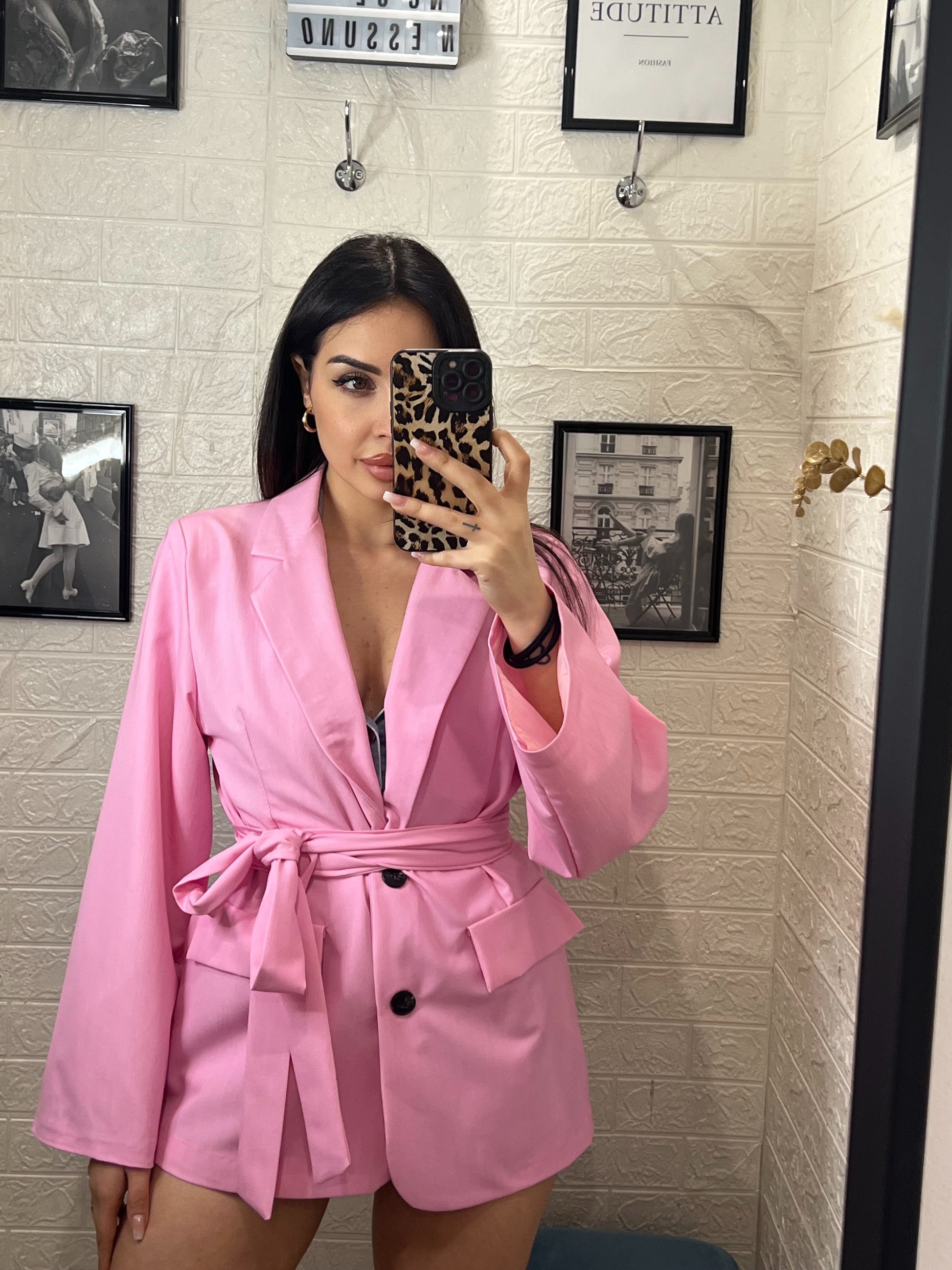 Blazer con cinta