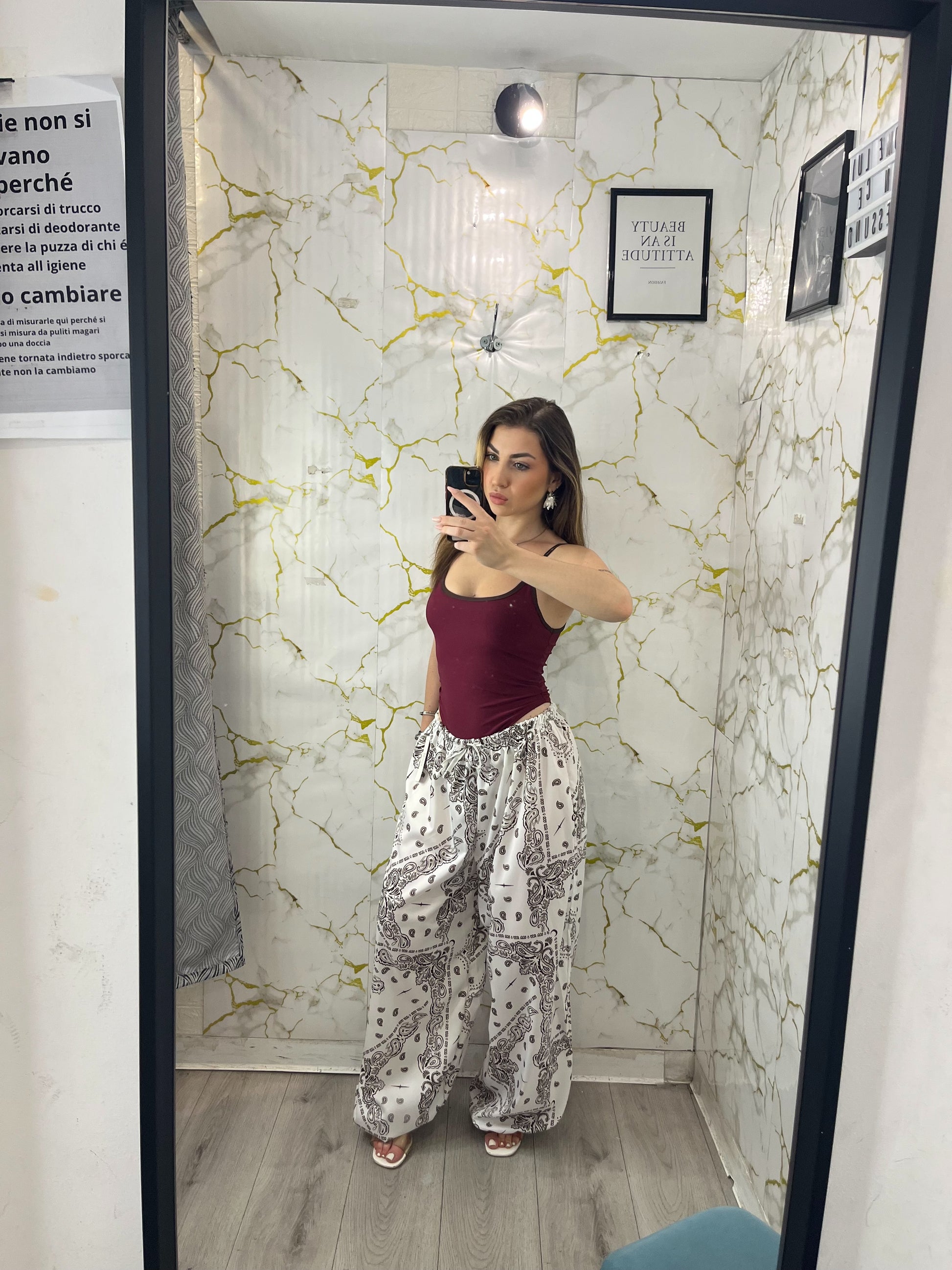 Pantalone balloon a bandana