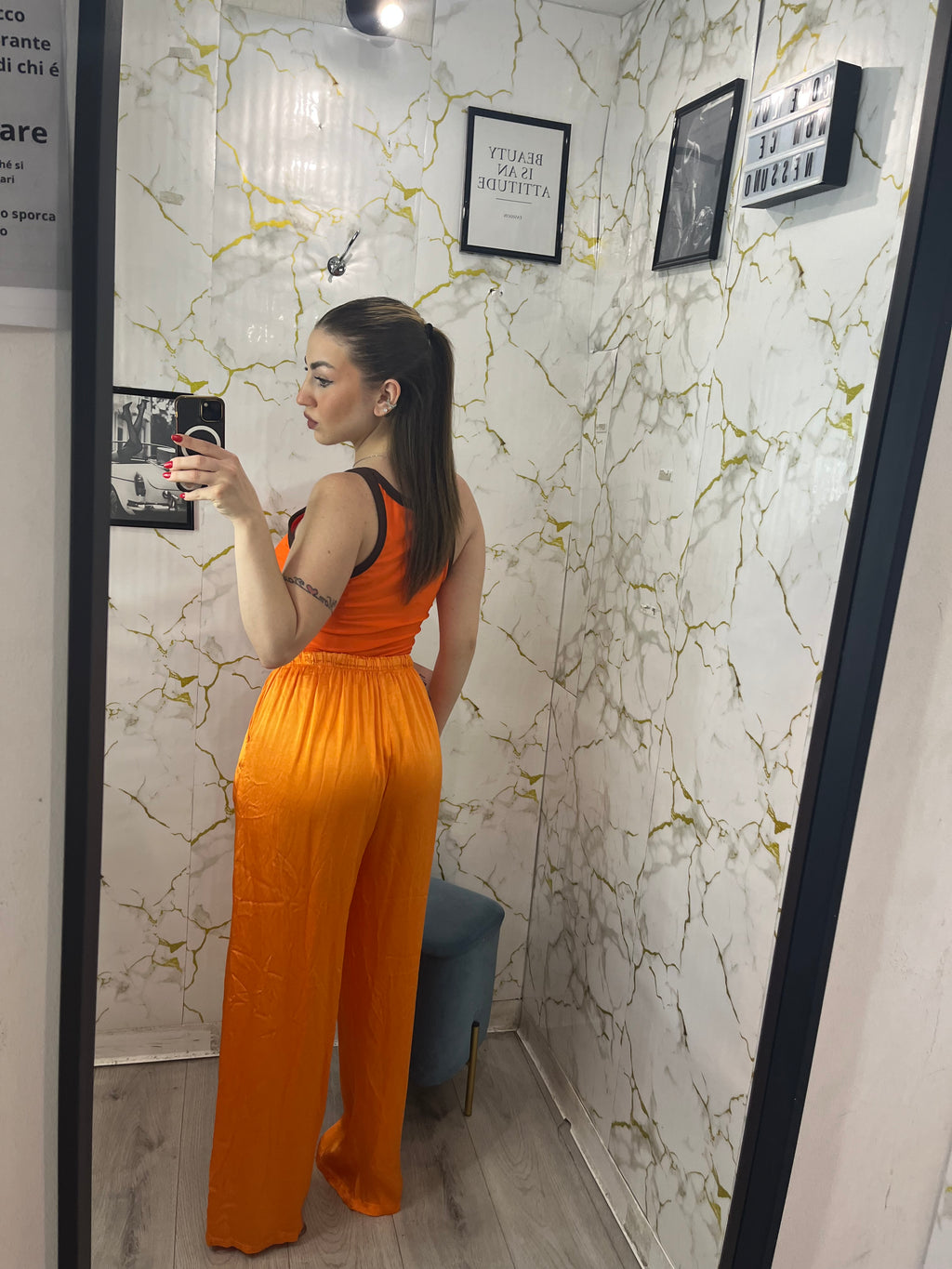 Pantalone satinato