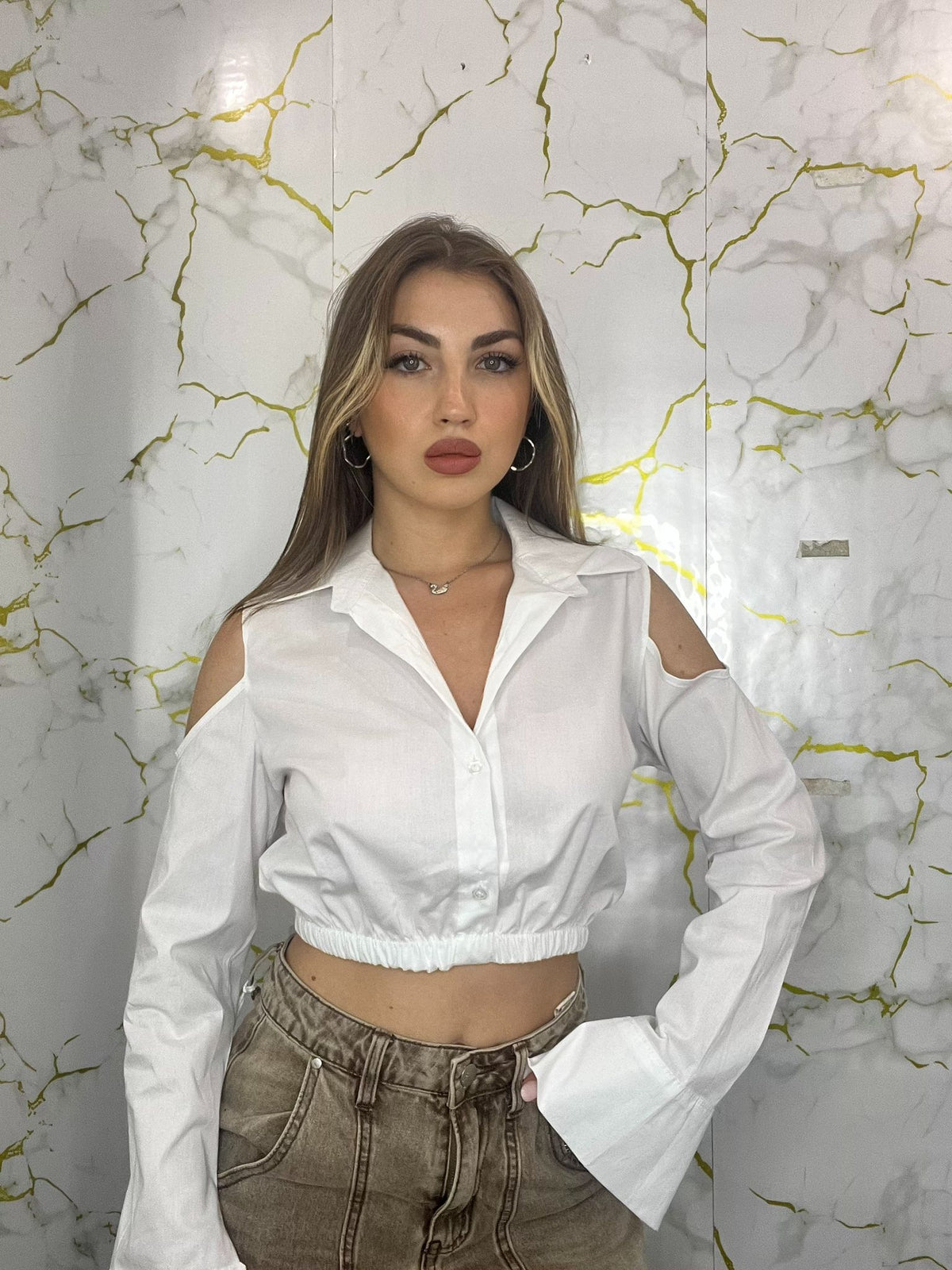 Camicia crop Elena