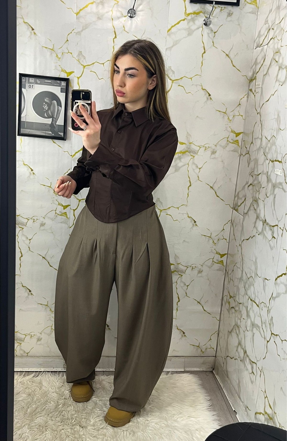 Camicia con mezzo corsetto