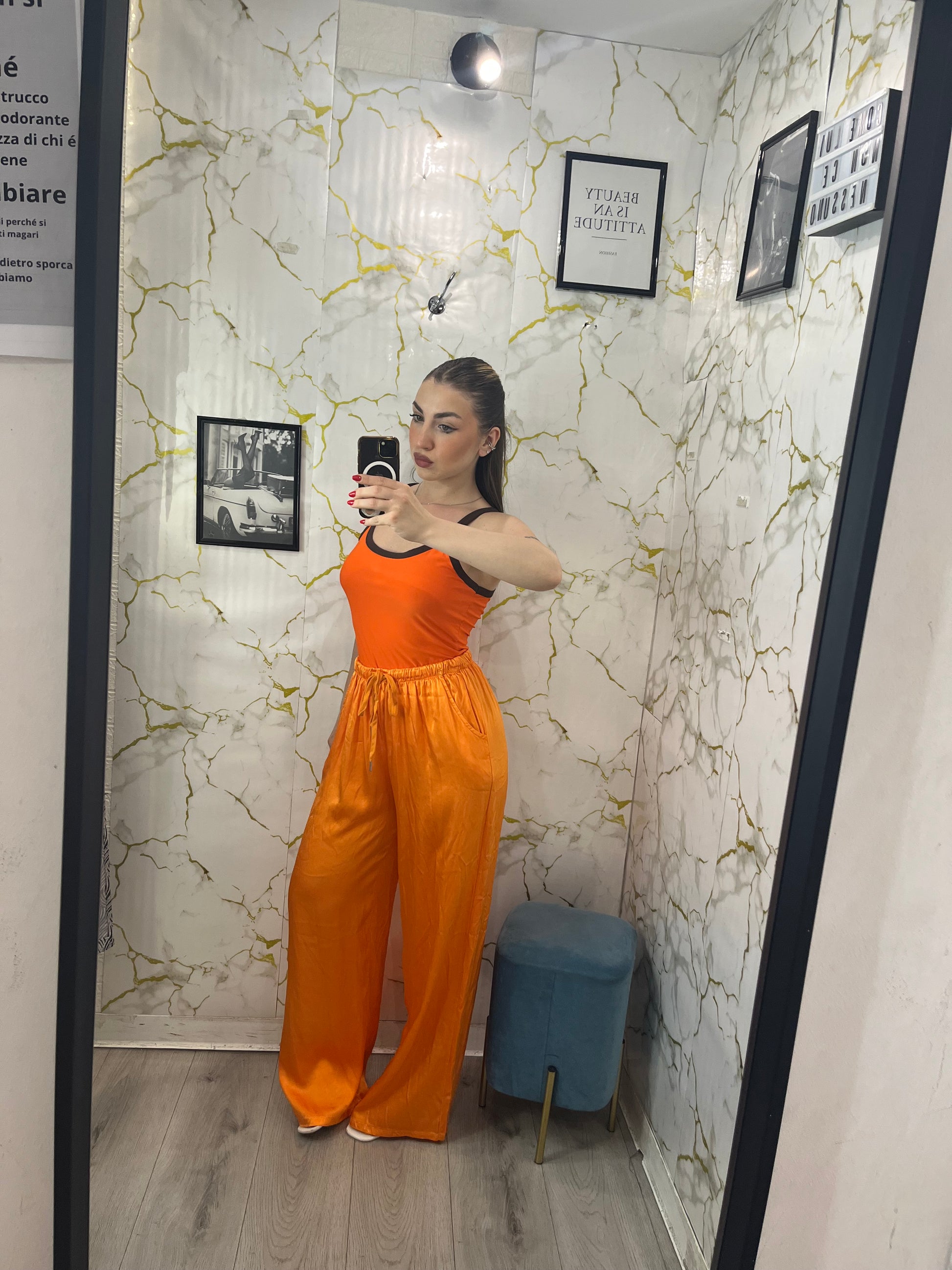 Pantalone satinato