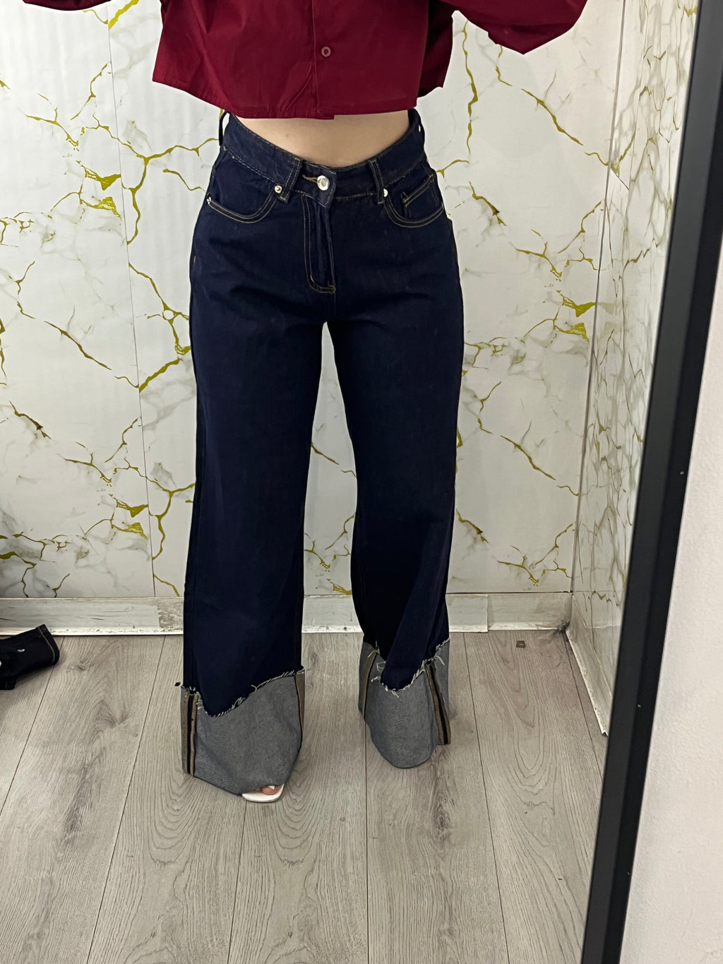 Jeans risvolto basic