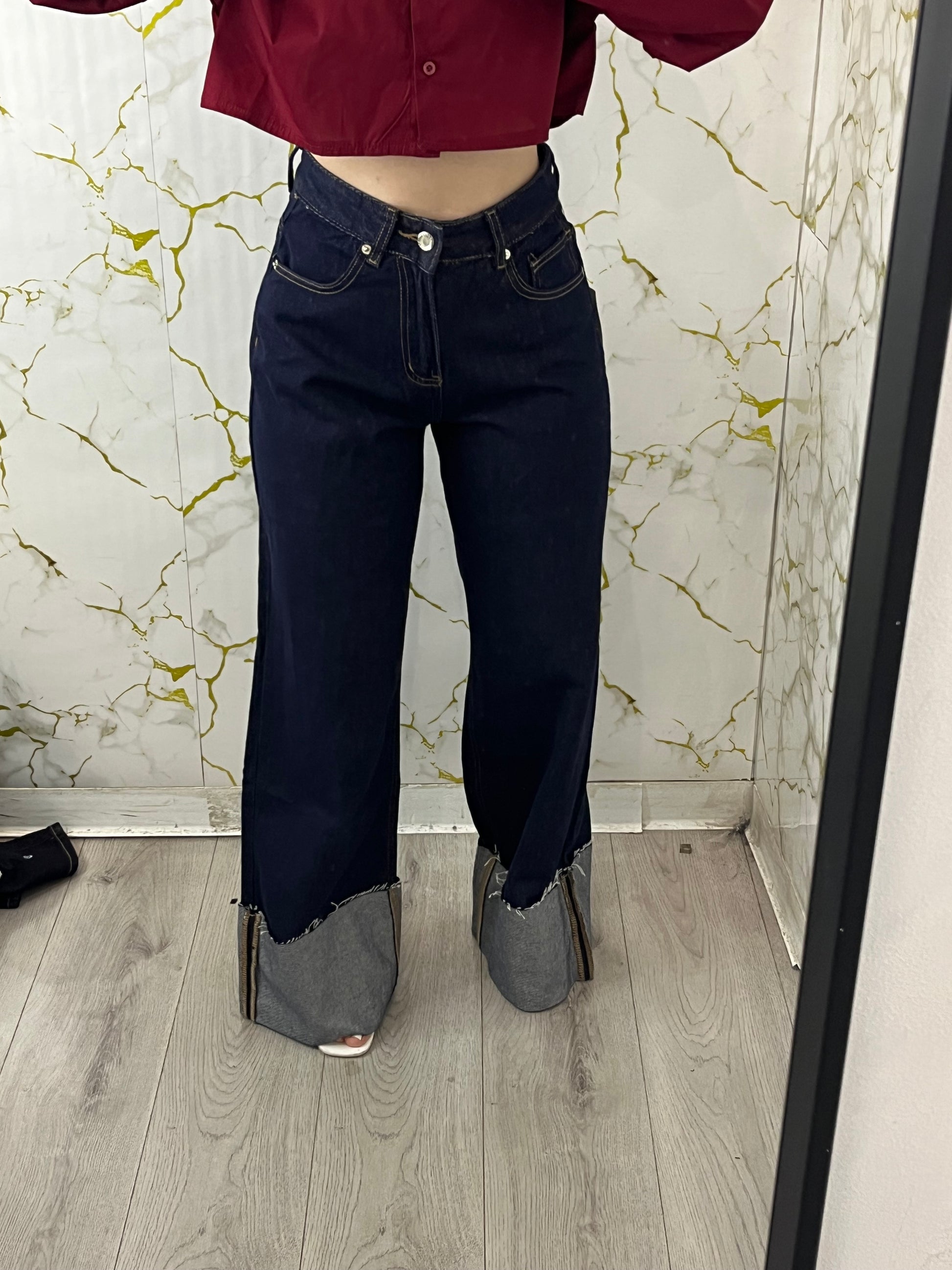 Jeans risvolto basic