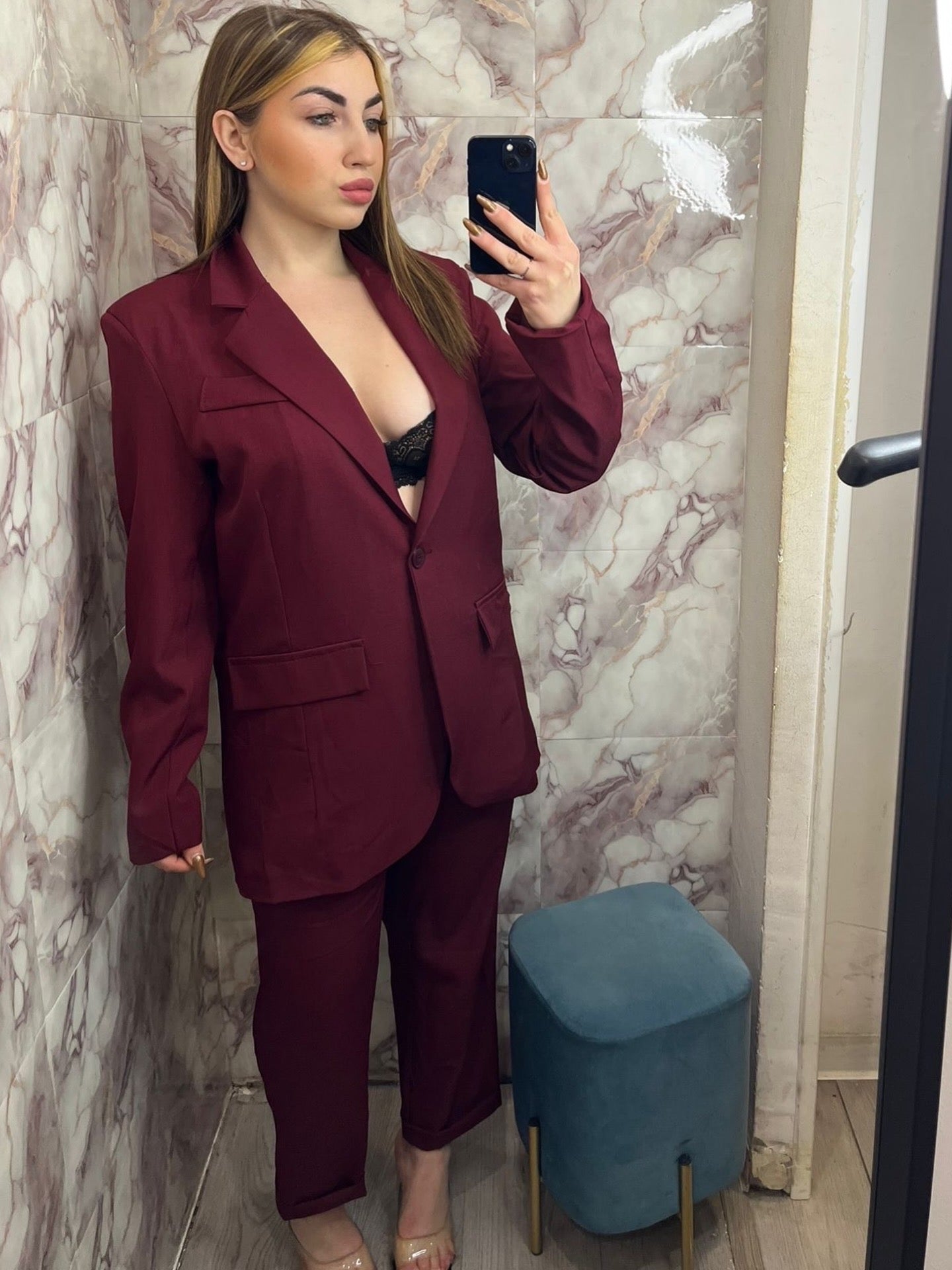 Tailleur con giacca oversize🖇️