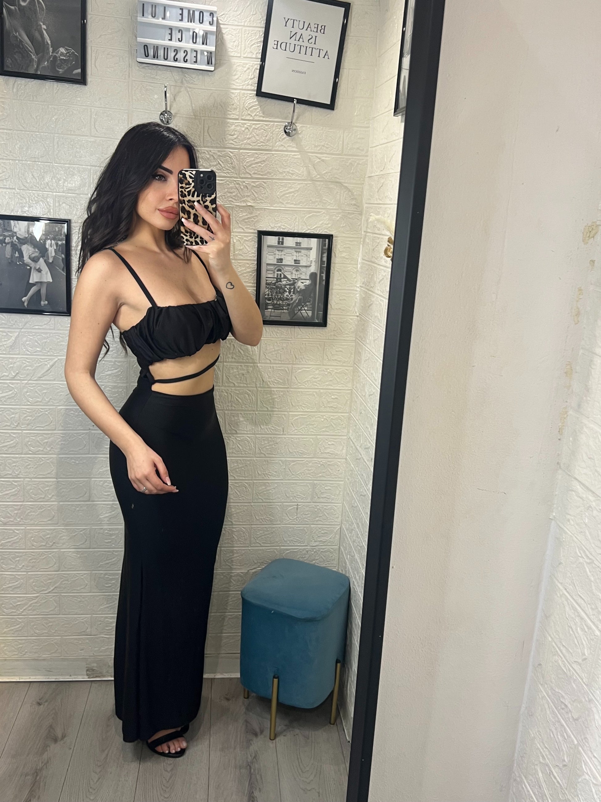 DRESS lungo in LICRA