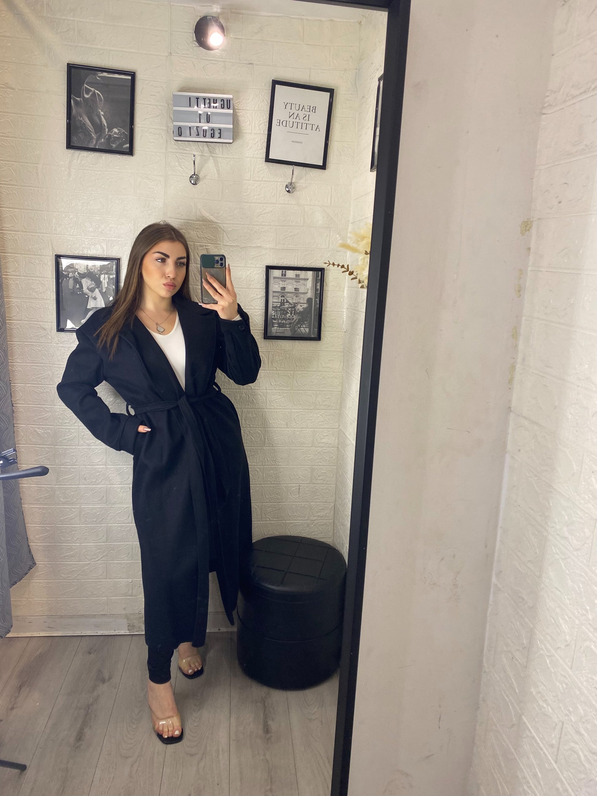 Cappotto con cintura