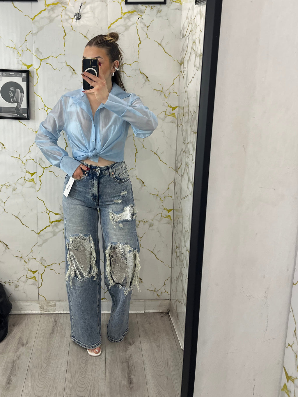 Jeans con Paillettes