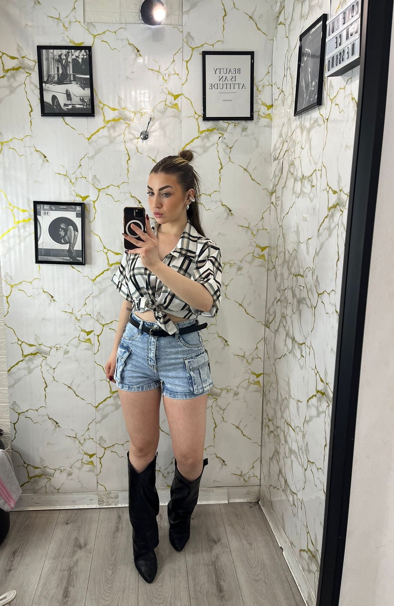 Shorts cargo con cintura
