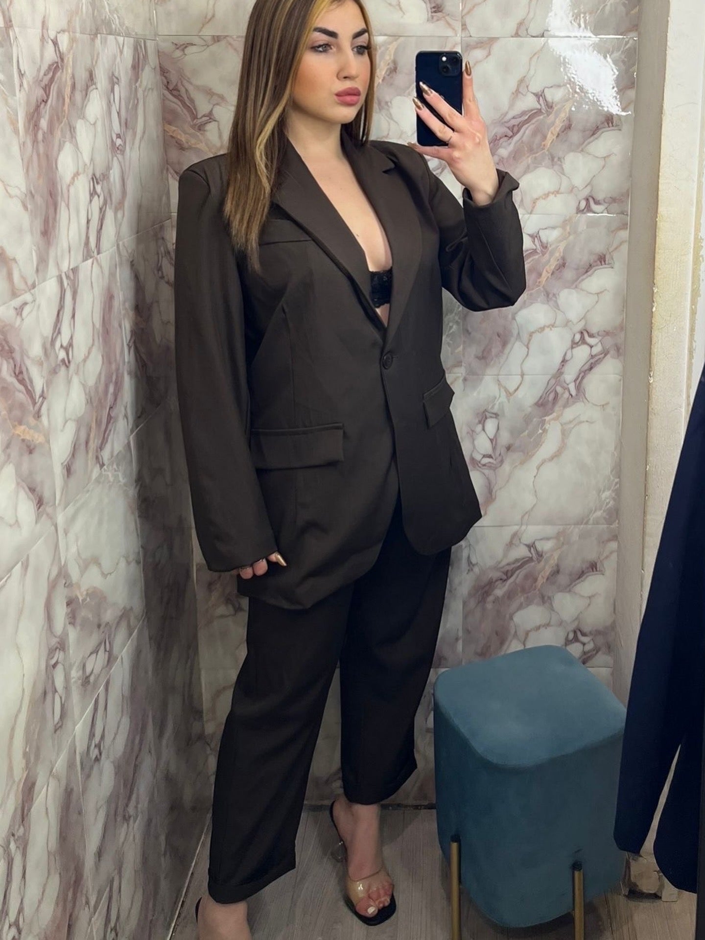 Tailleur con giacca oversize🖇️