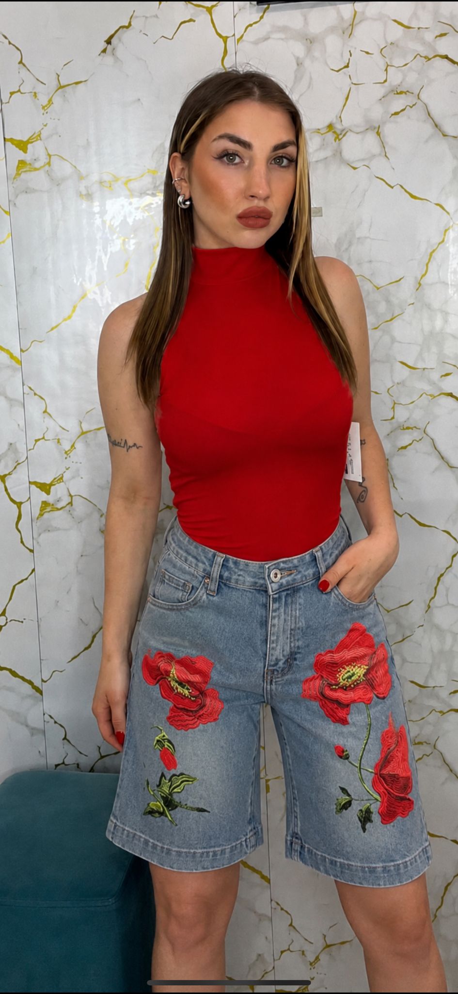Shorts con stampa