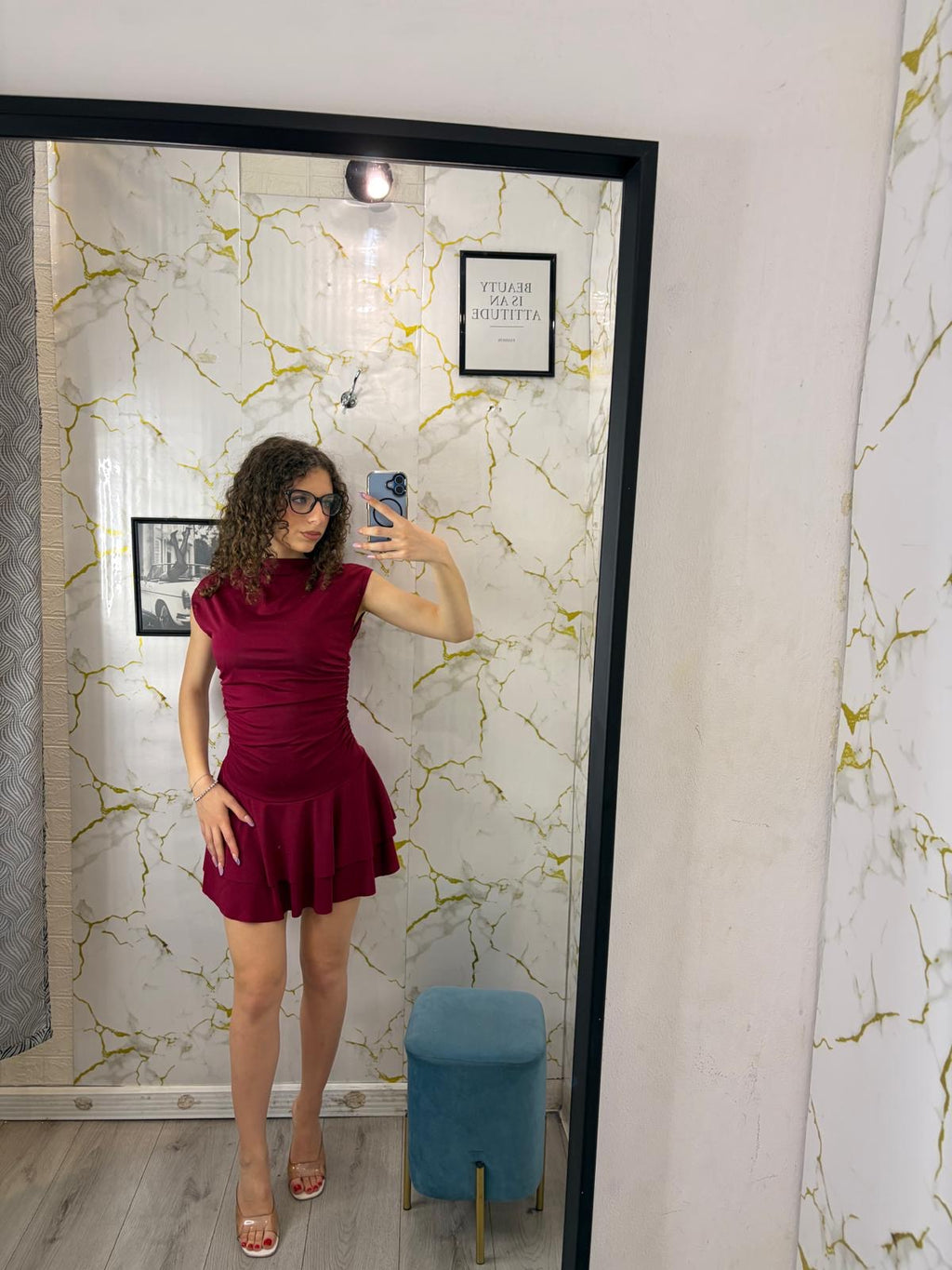 Mini Dress con balza