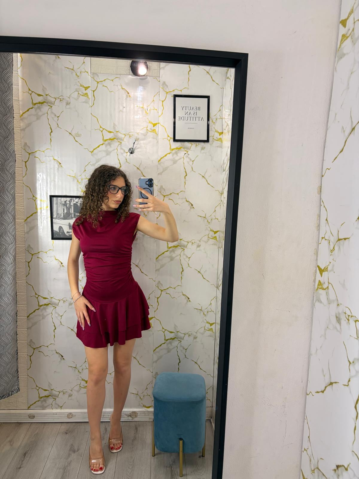 Mini Dress con balza