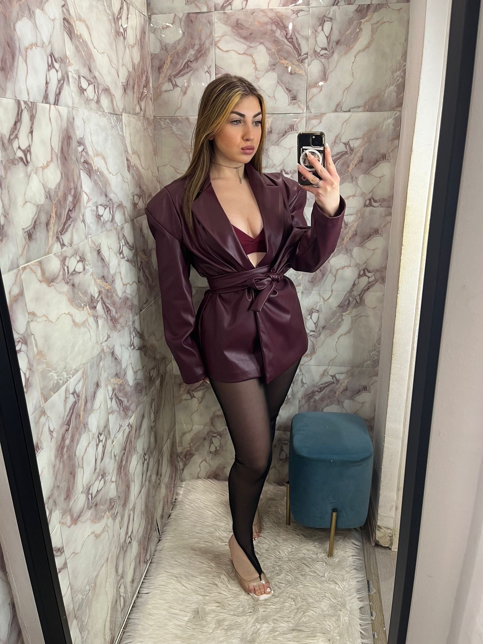 Leggings velato con sotto dito