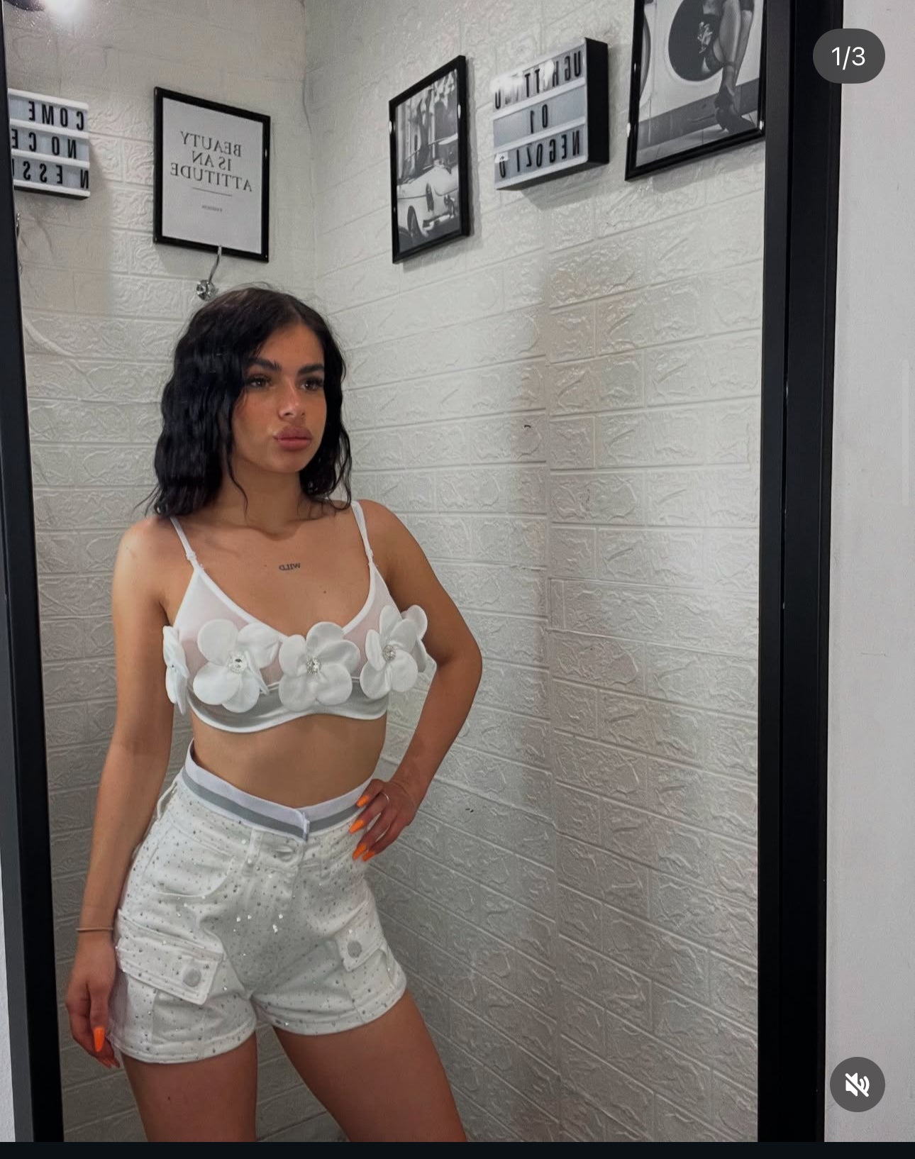 Bralette con fiori