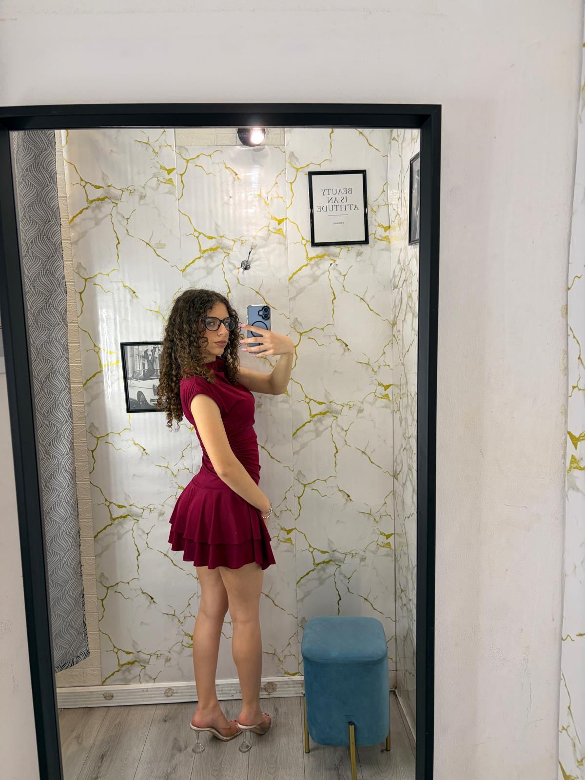 Mini Dress con balza