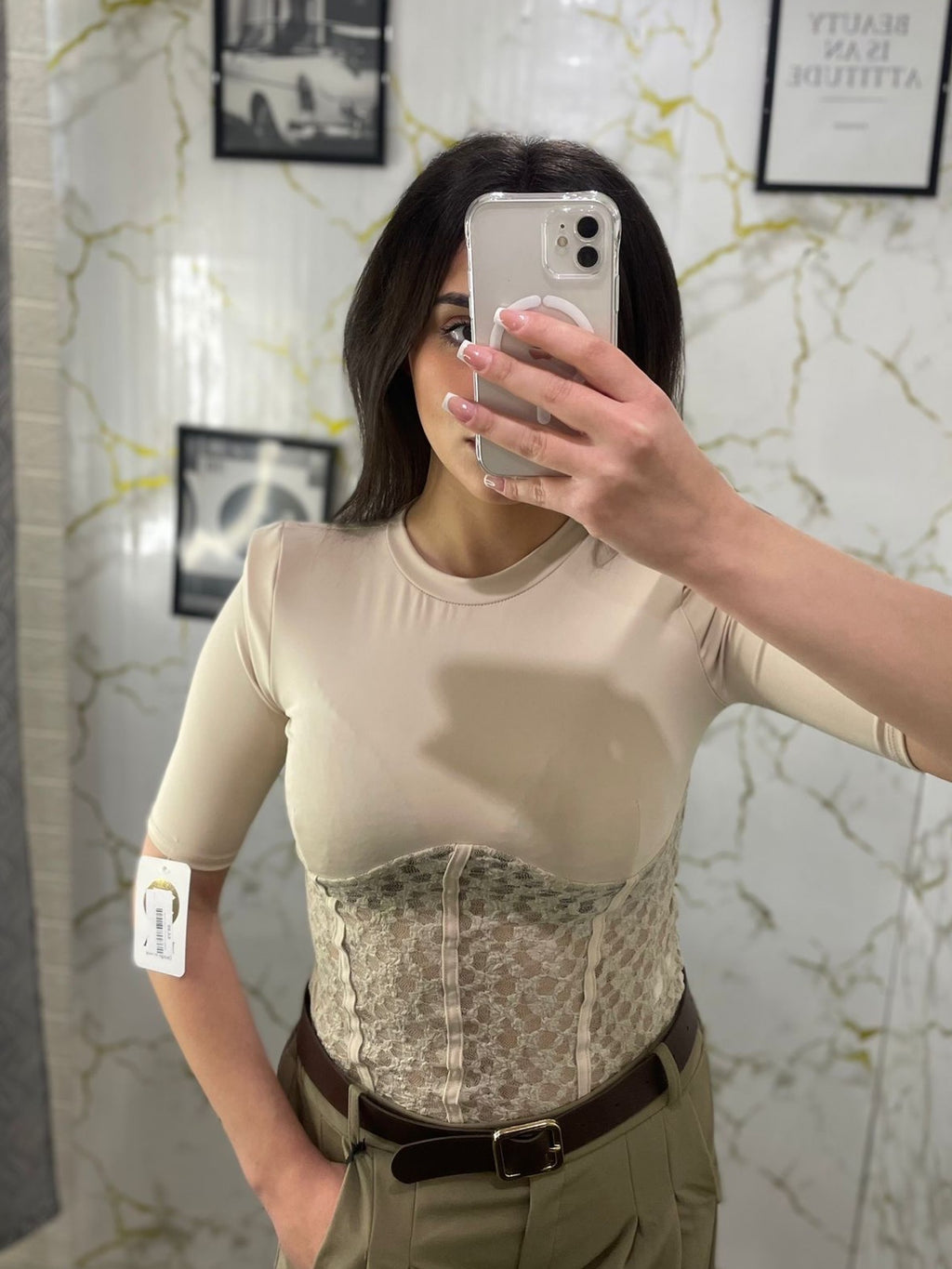 Maglia macramé in lycra