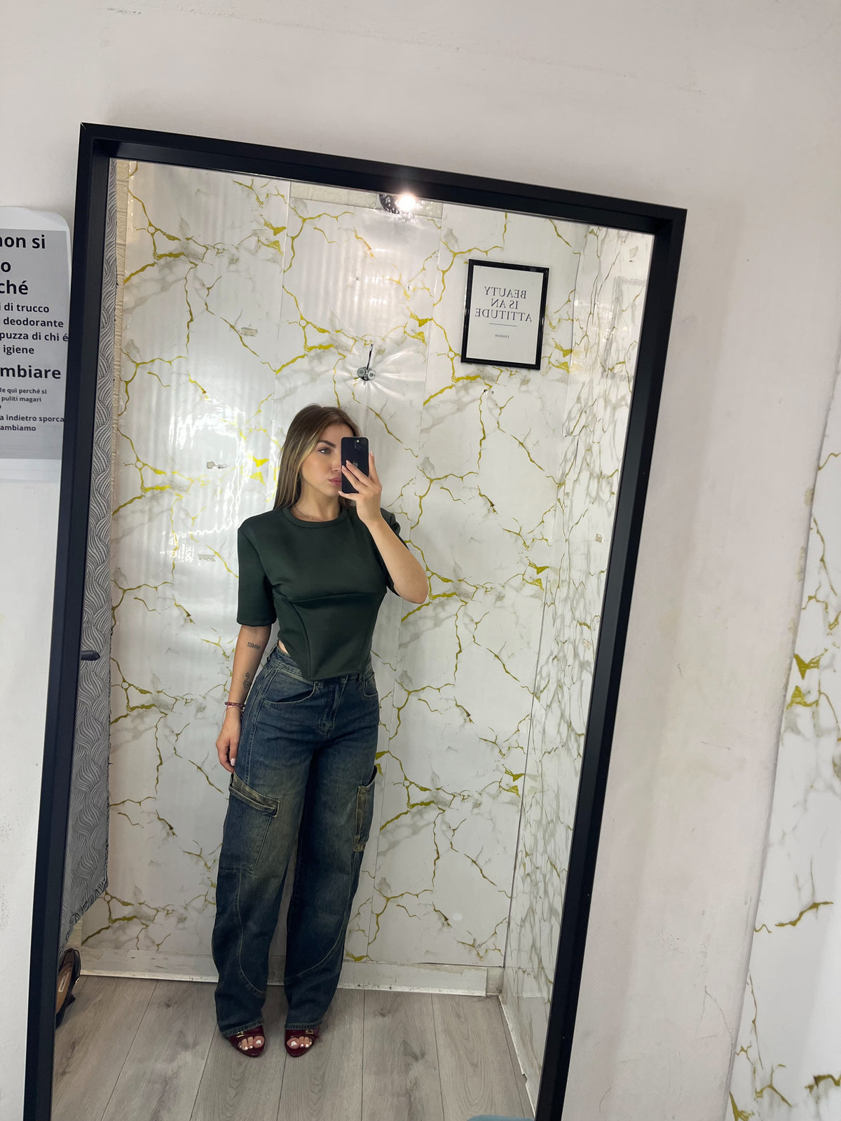 JEANS IN DENIM CAMOUFLAGE