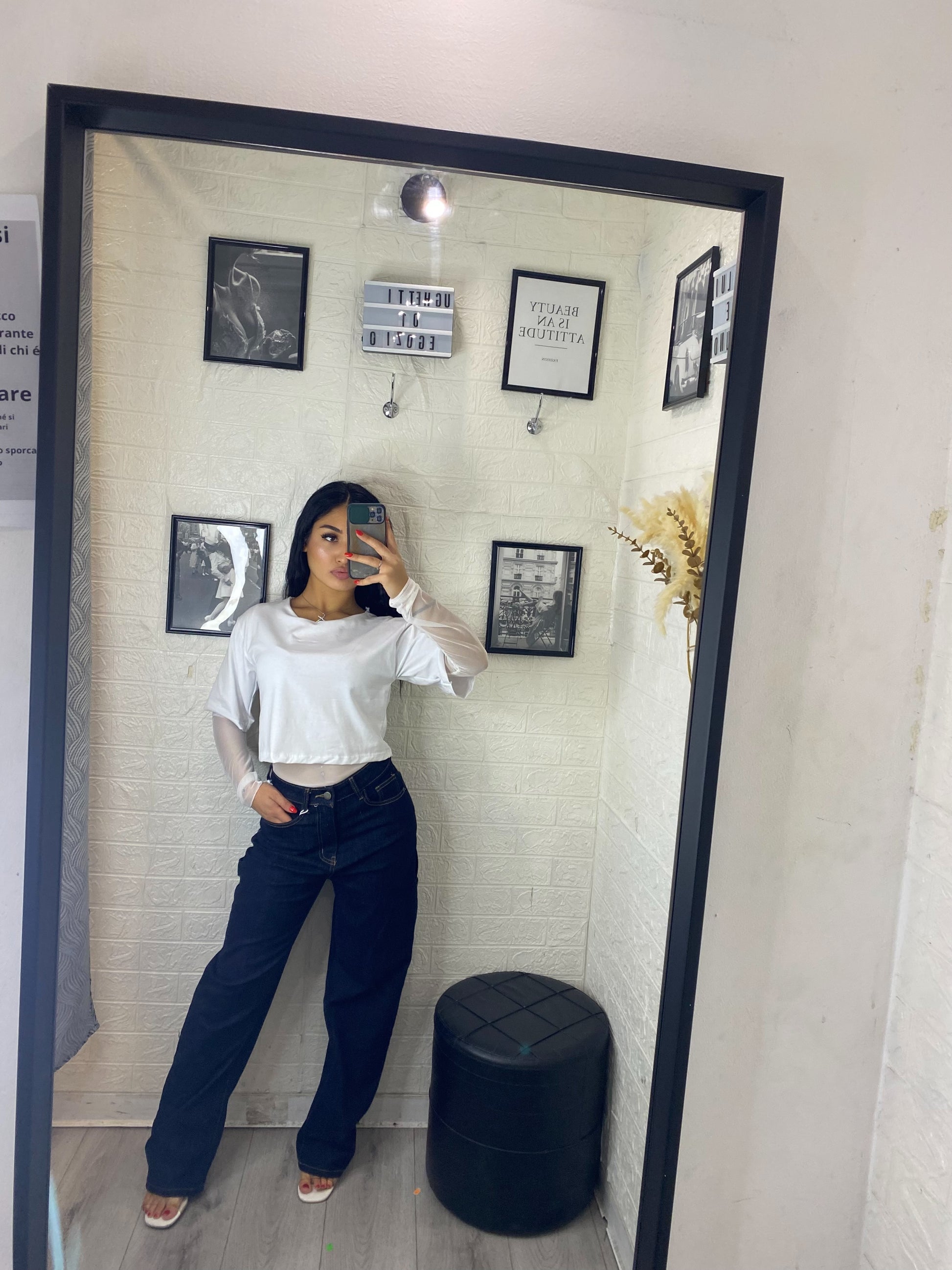 Jeans ballon lavaggio scuro