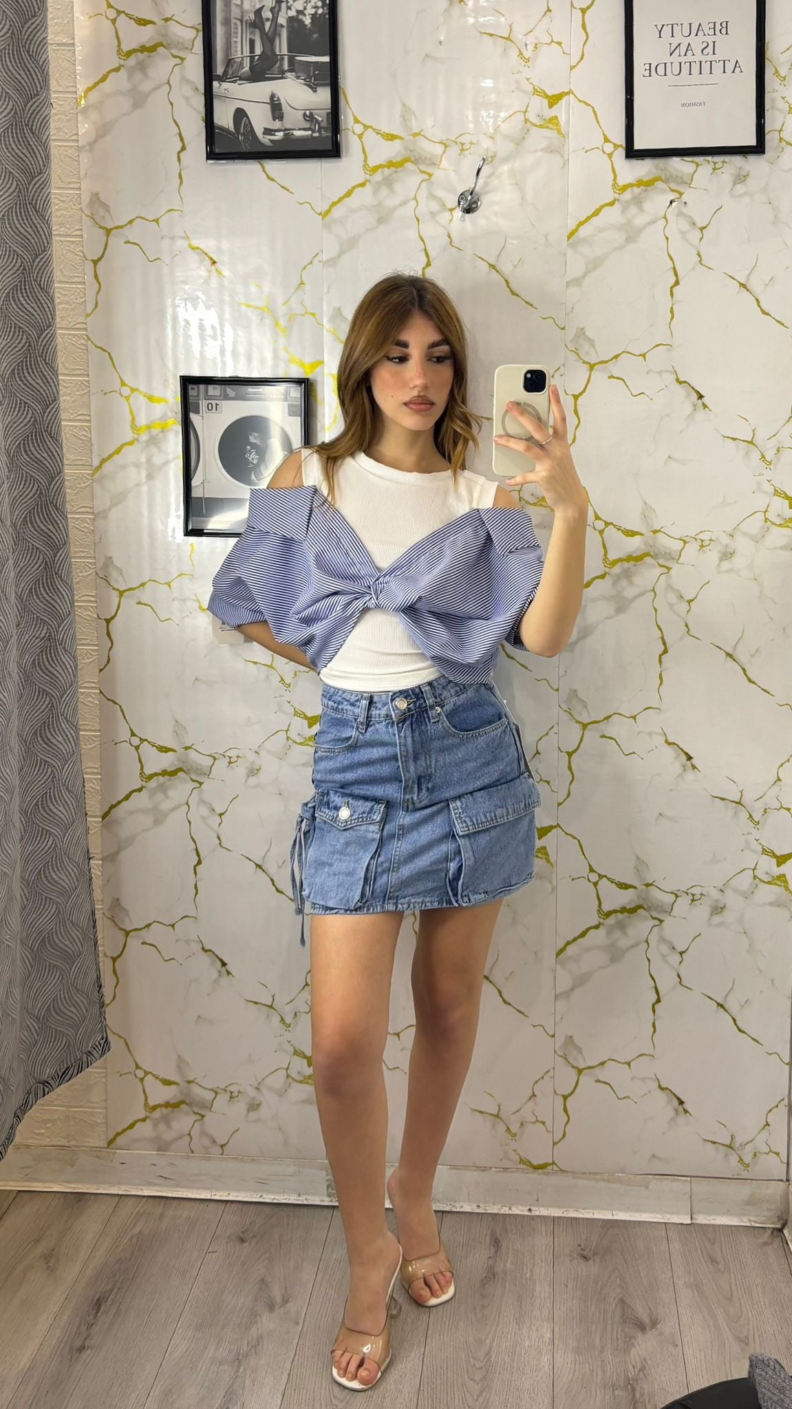 Camicia righe con nodino