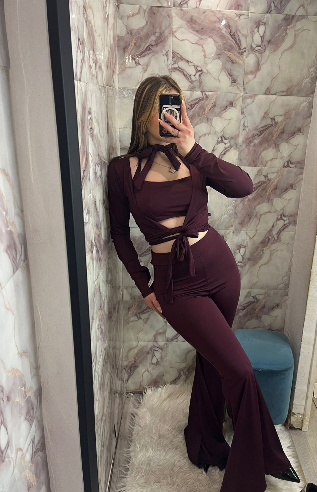 Coord set 3 pezzi licra
