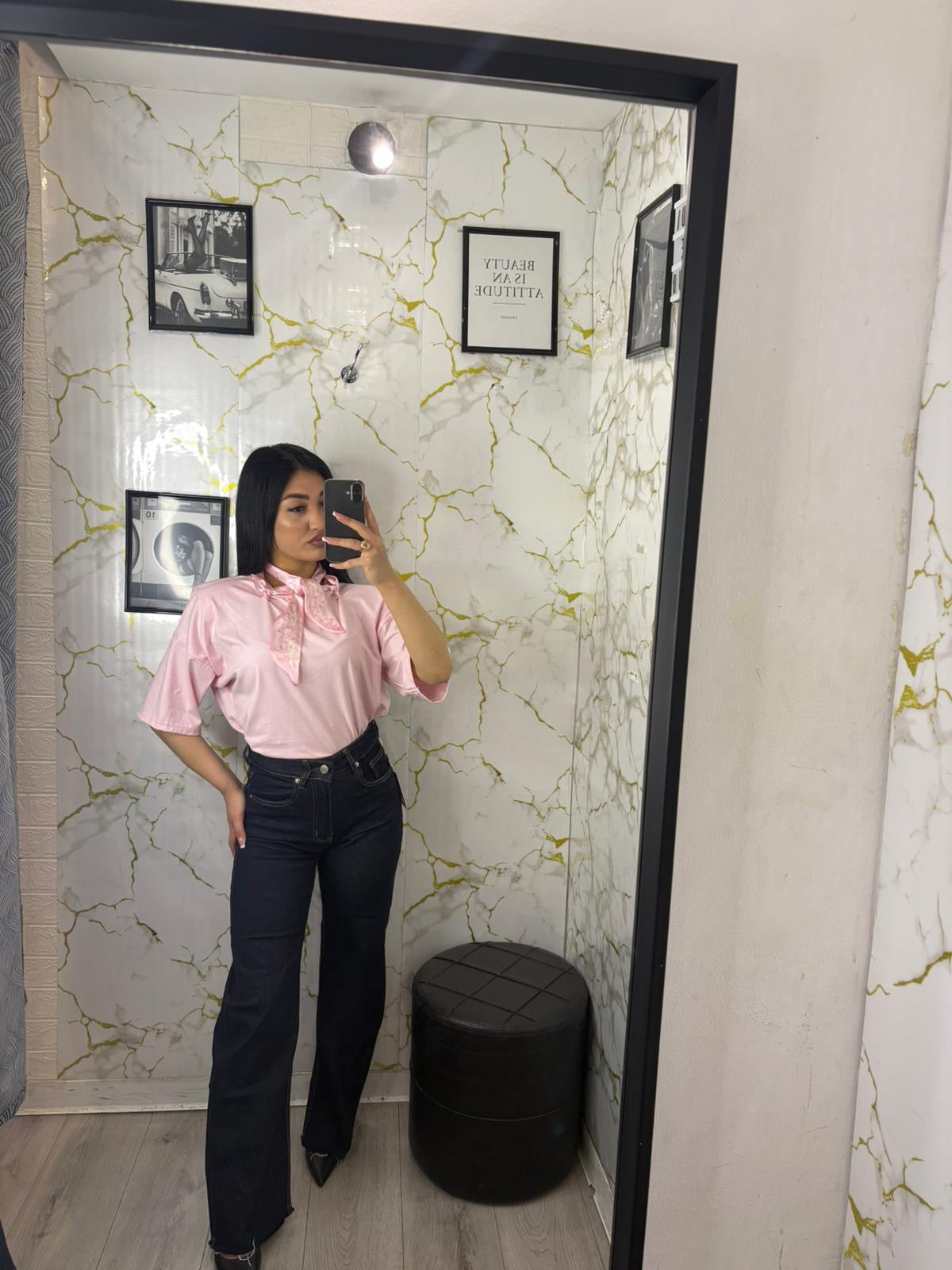 Jeans Balloon denim scuro