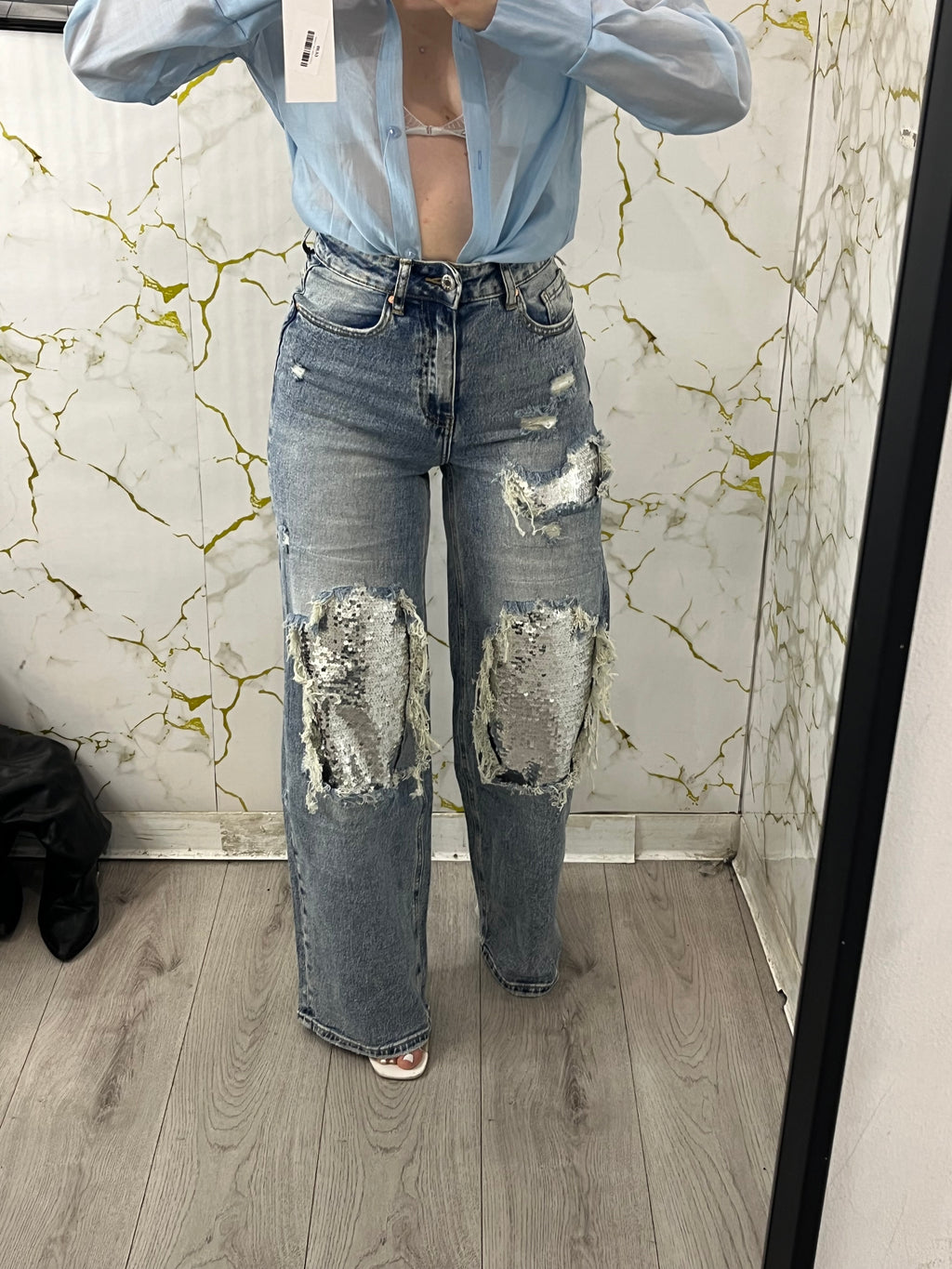 Jeans con Paillettes