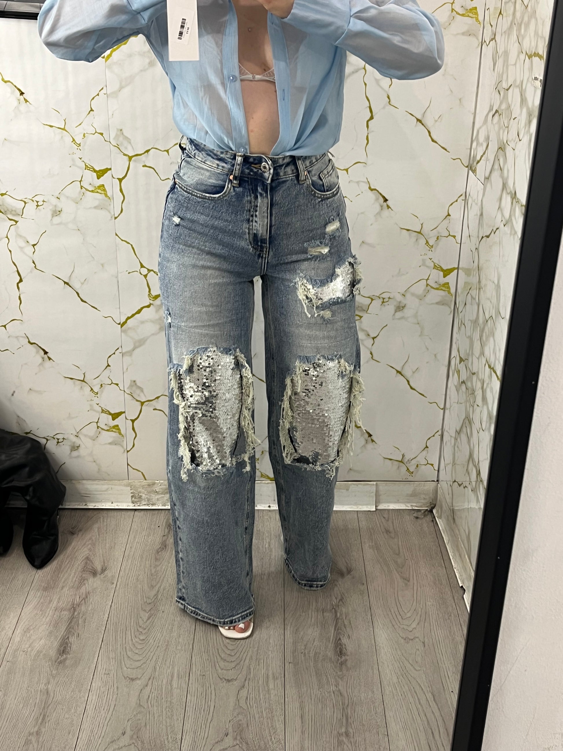 Jeans con Paillettes