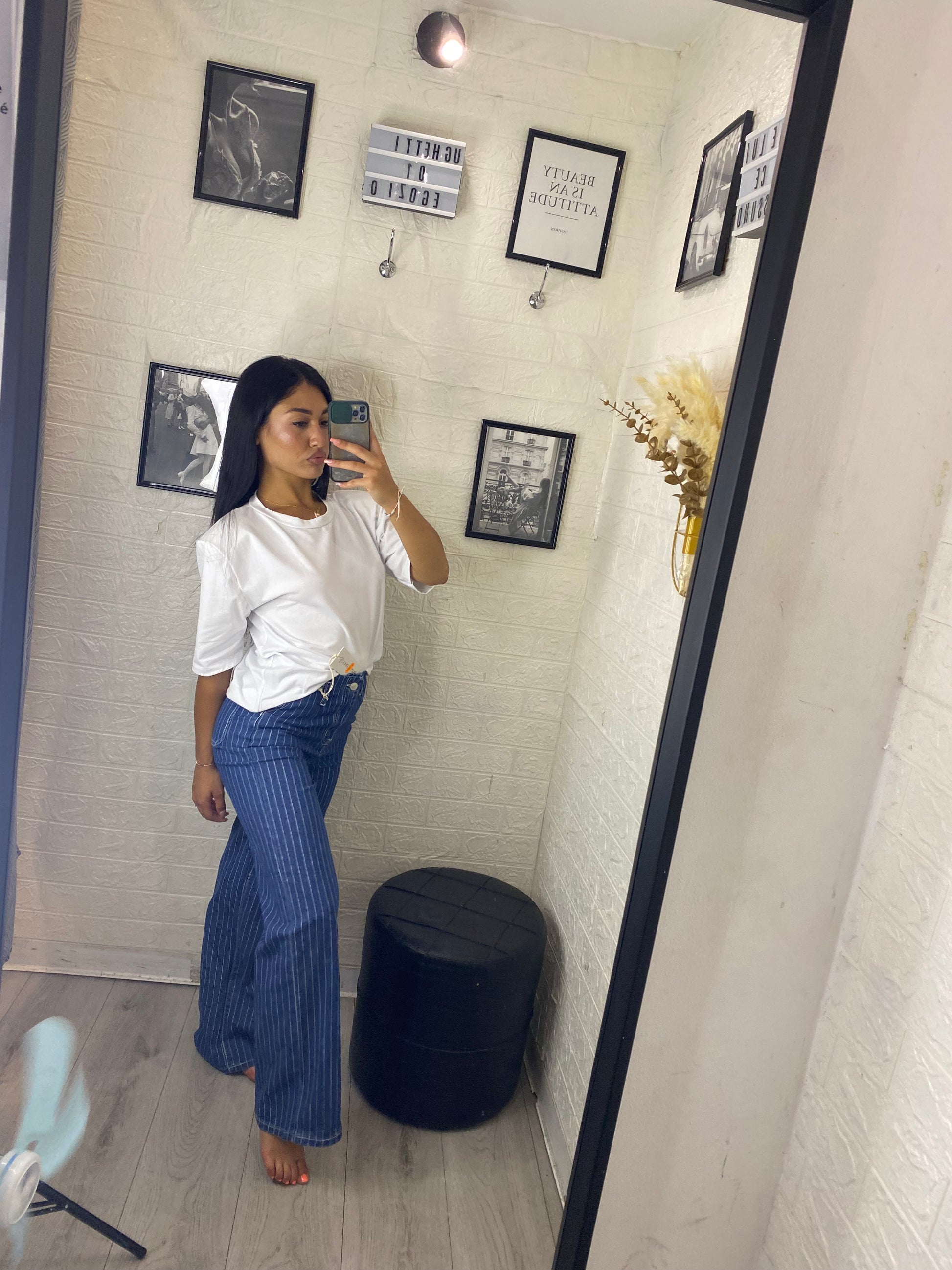Jeans a righe