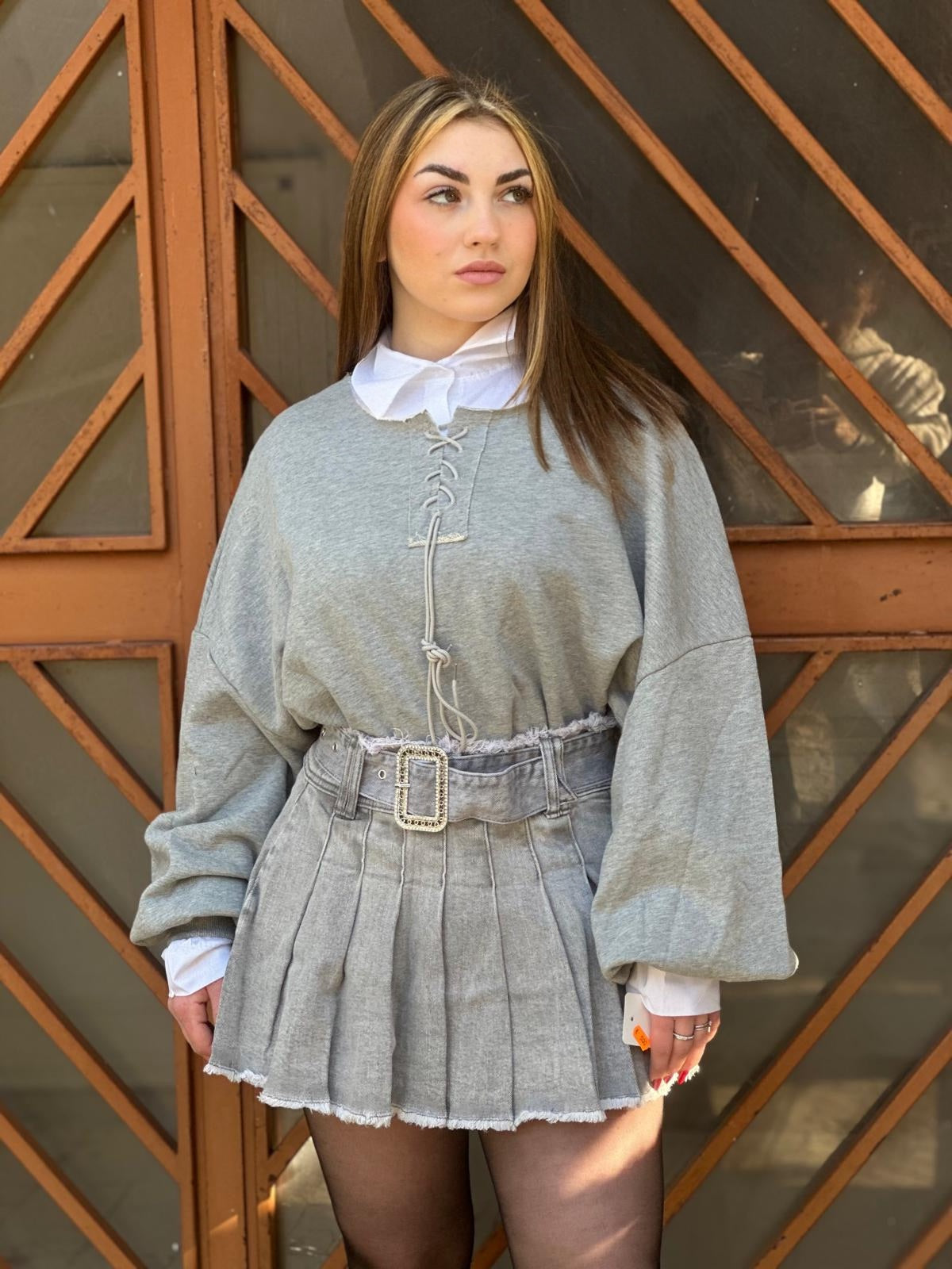 Maglia lunga con maniche ballon